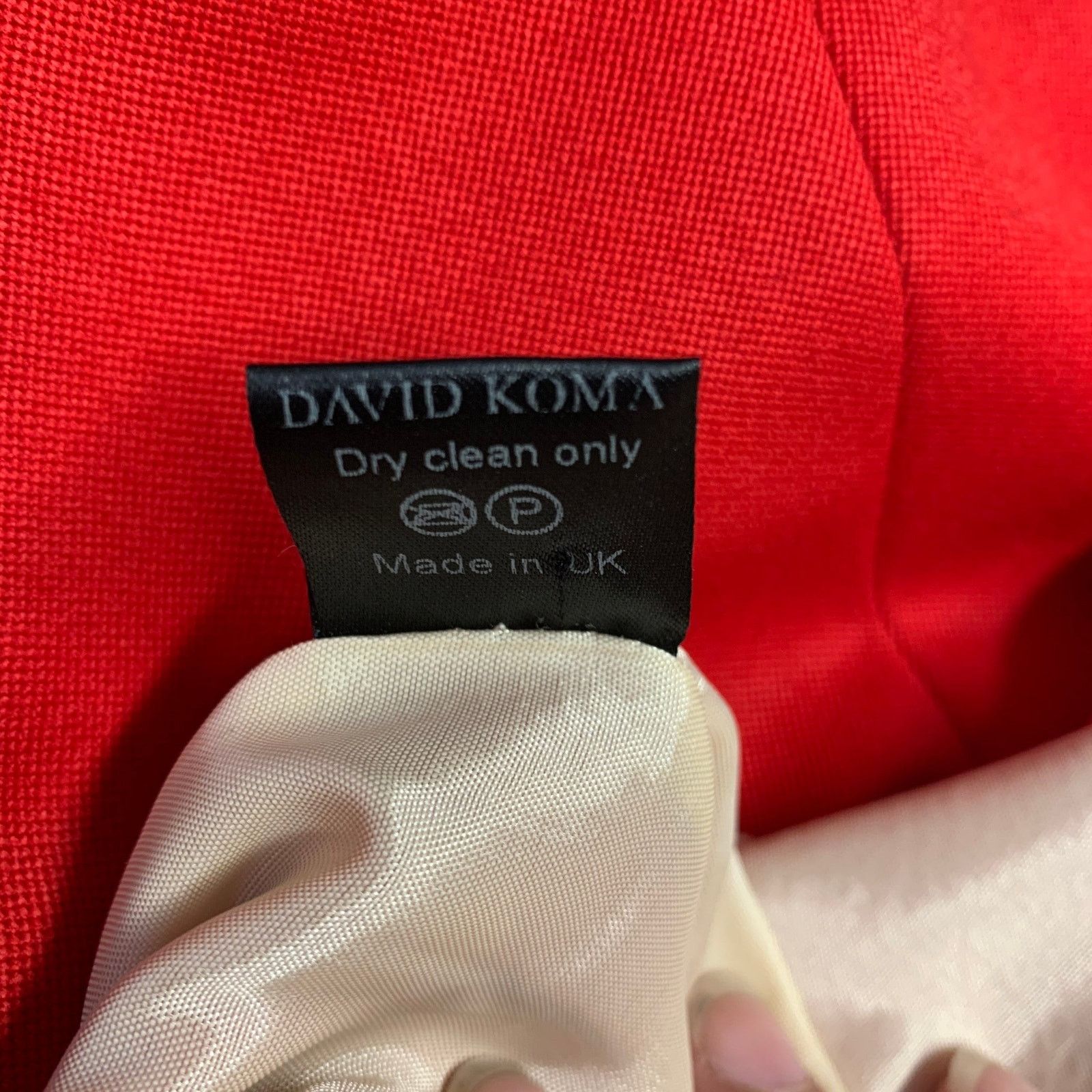 Other DAVID KOMA Red Silver Wool Sleeveless Zippers Gown Dress Size M / US 6-8 / IT 42-44 - 6 Thumbnail