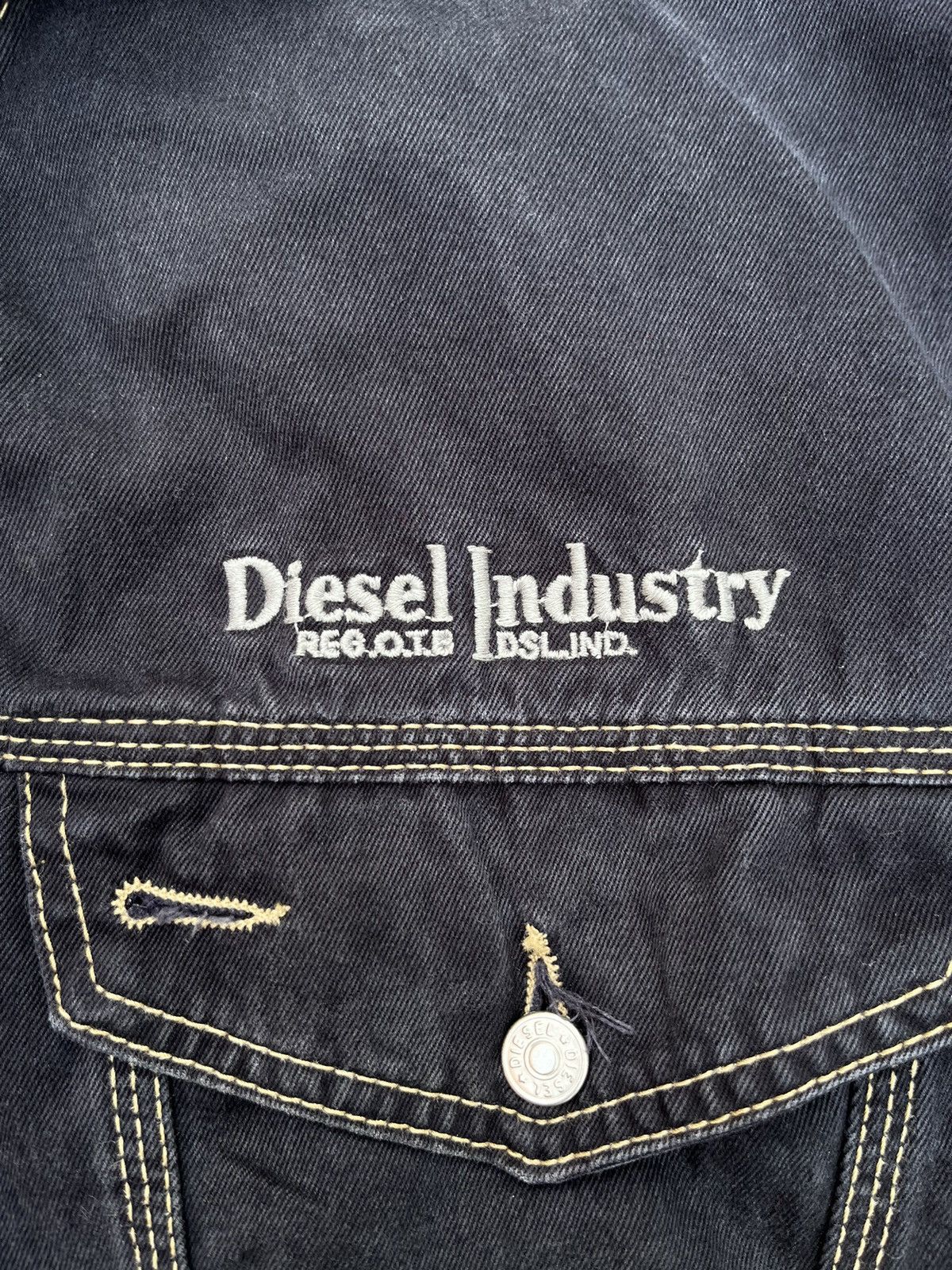 Diesel × Vintage RARE DIESEL INDUSTRY DENVER WORKWEAR DENIM JACKET 90s Size US S / EU 44-46 / 1 - 13 Thumbnail