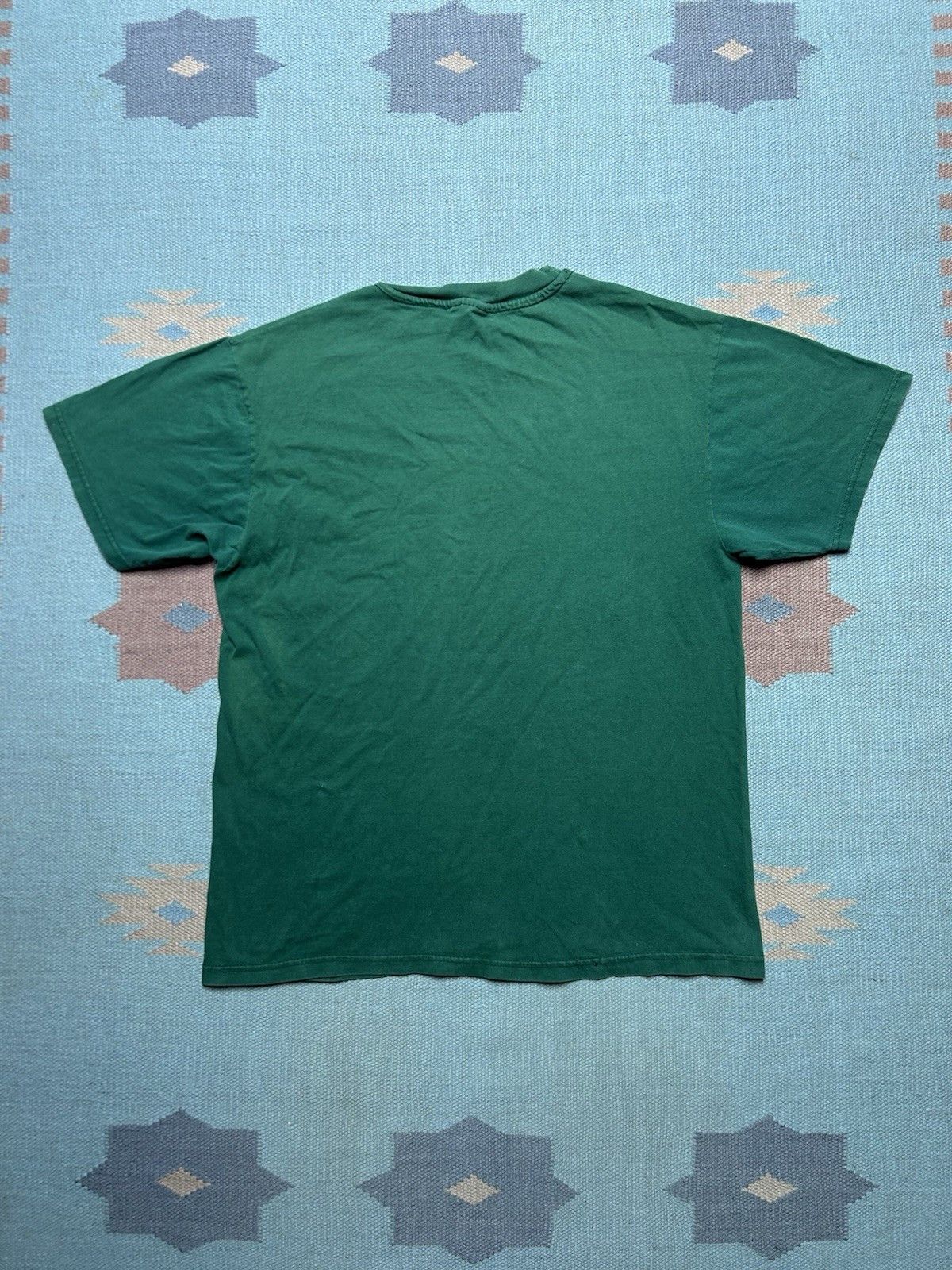 Vintage 90s blank t shirt forest green Hanes beefy cotton faded larg Size US L / EU 52-54 / 3 - 6 Thumbnail