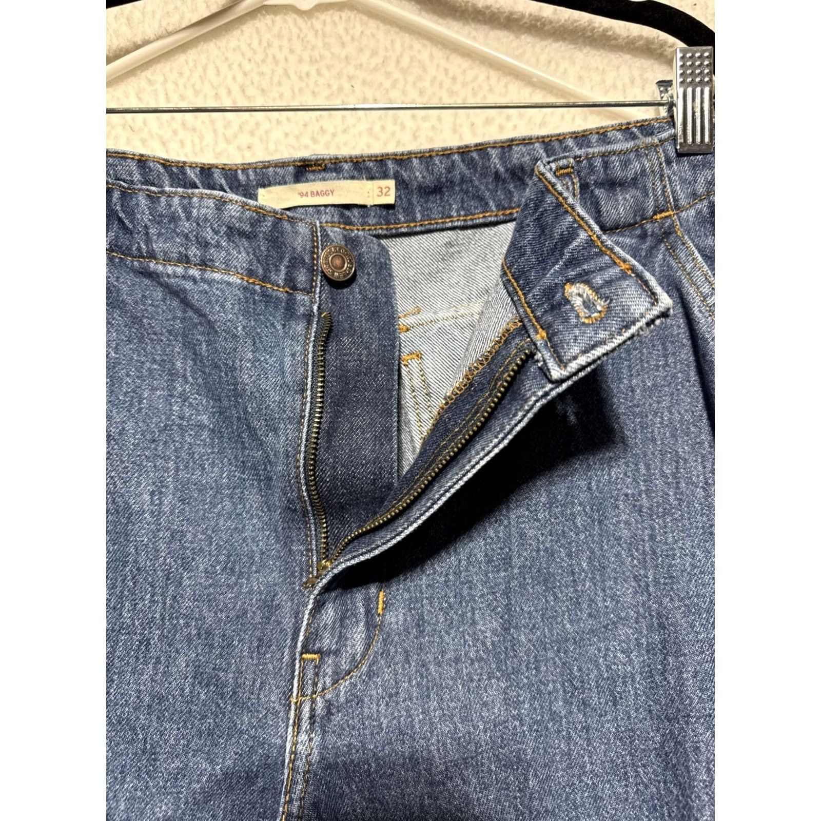 Levi's Levi'S 94 baggy cargo jeans denim mens 36x32 carpenter pockets draw strings Y2K Size US 36 / EU 52 - 3 Thumbnail