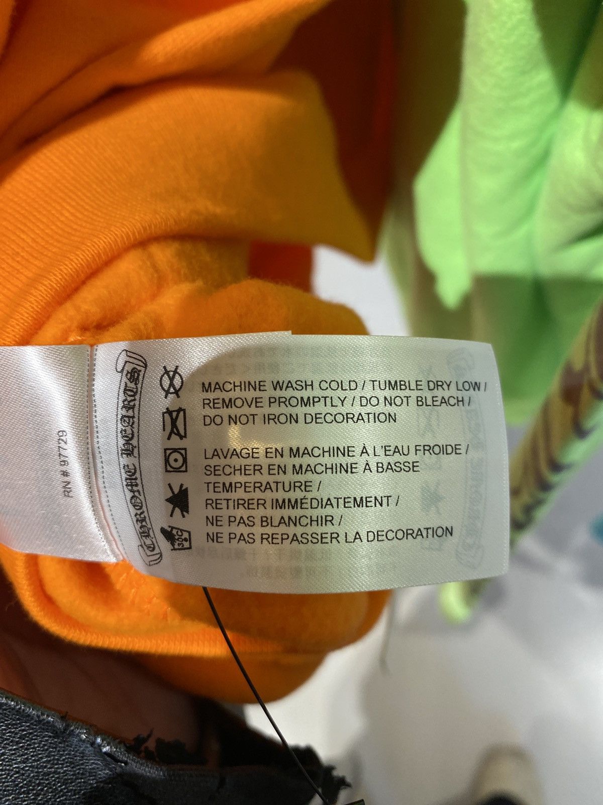 Chrome Hearts Chrome Hearts Glitter Horseshoe Logo Orange Hoodie Size US M / EU 48-50 / 2 - 5 Thumbnail