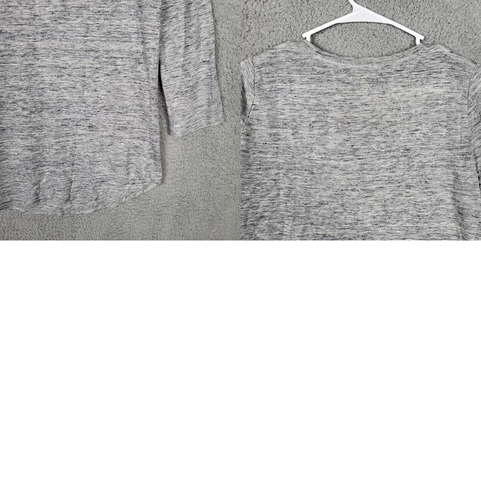 Rebecca Taylor Rebecca Taylor Women's Knit Top 3/4 Sleeve Size XS Linen Gray Round Neck Casual Basic All Seasons Knit Top Mens Womens Girls Size XS / US 0-2 / IT 36-38 - 8 Thumbnail
