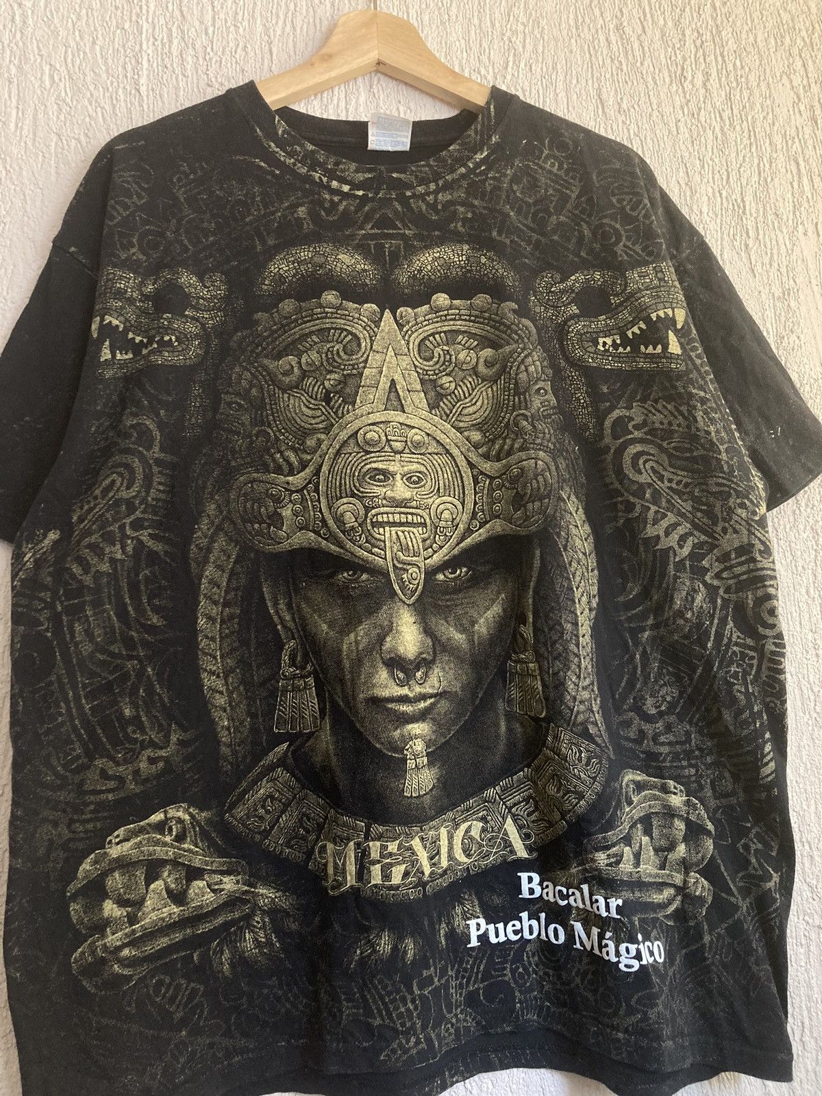 Aztech Mountain × Vintage Vintage Mexican Aztec Bacalar Purblo Magico t shirt Size US XL / EU 56 / 4 - 2 Thumbnail