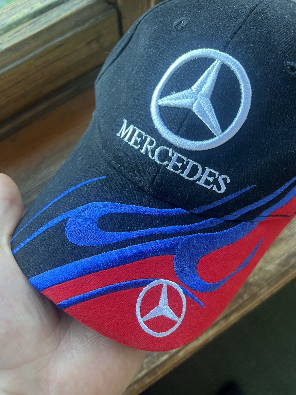 Vintage Vintage Mercedes Benz Racing Trucks Trucker Hat Y2K Size ONE SIZE - 10 Thumbnail