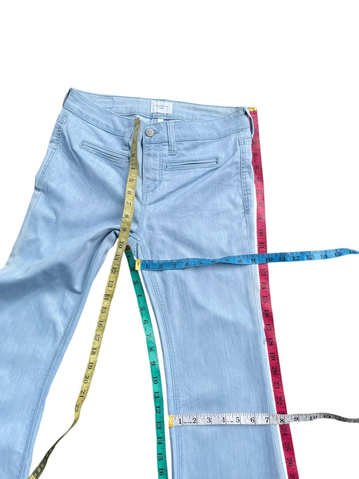Japanese Brand Flare Celebrity Pink Strech Denim Size 30" / US 8 / IT 44 - 13 Thumbnail