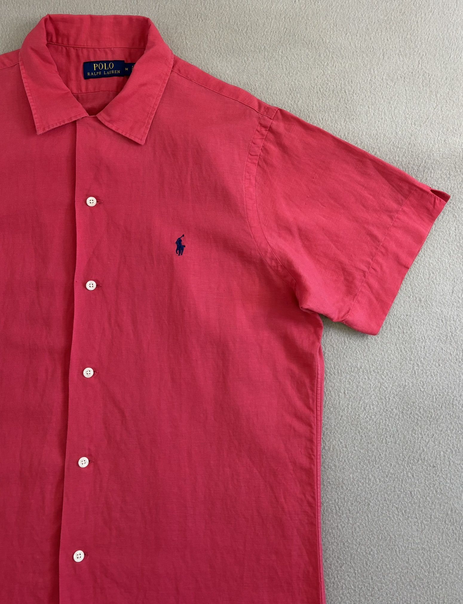 Polo Ralph Lauren Polo Ralph Lauren Red Linen shirt Medium Size US M / EU 48-50 / 2 - 7 Thumbnail