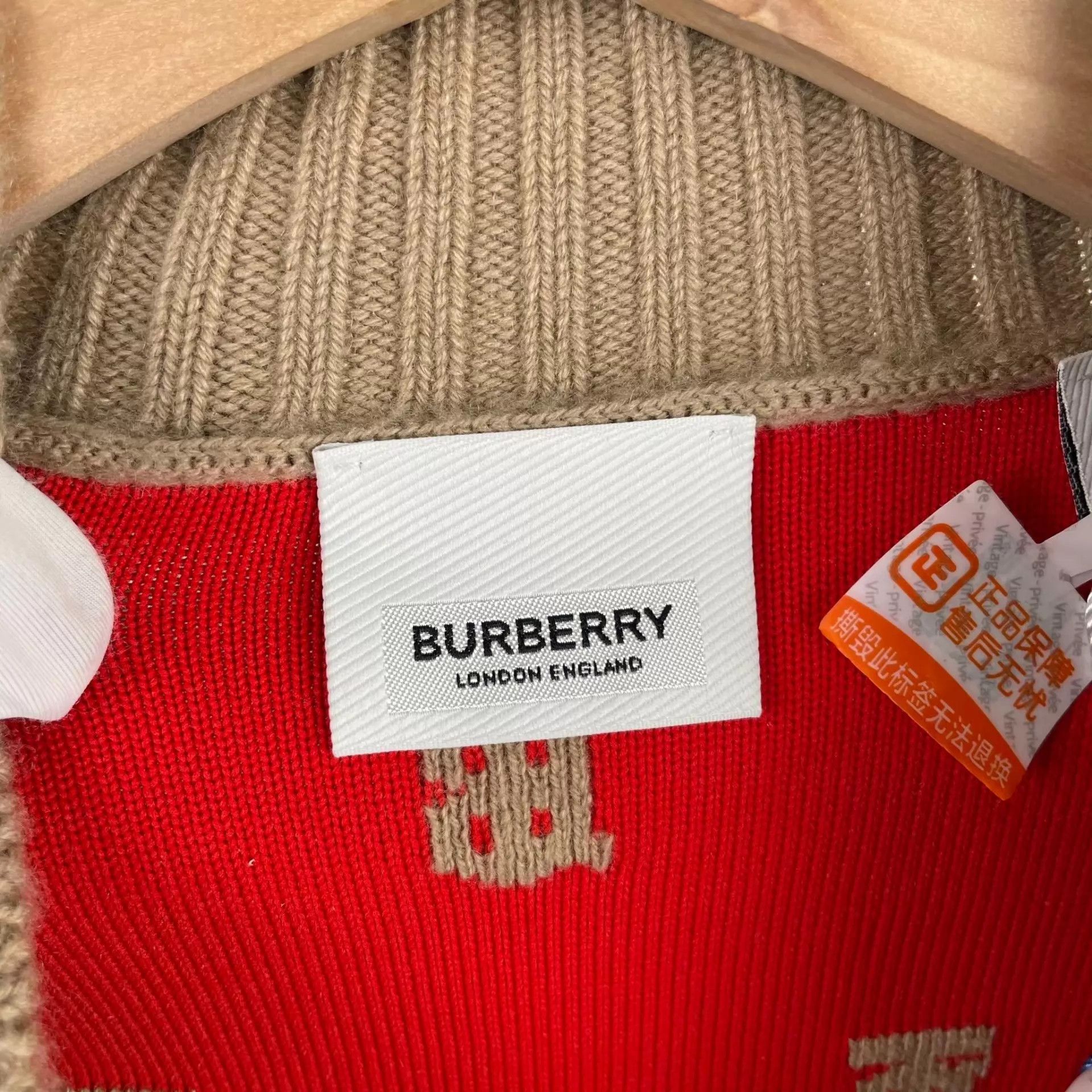 Burberry Burberry Brown Wool Knit Cardigan L Size L / US 10 / IT 46 - 4 Thumbnail
