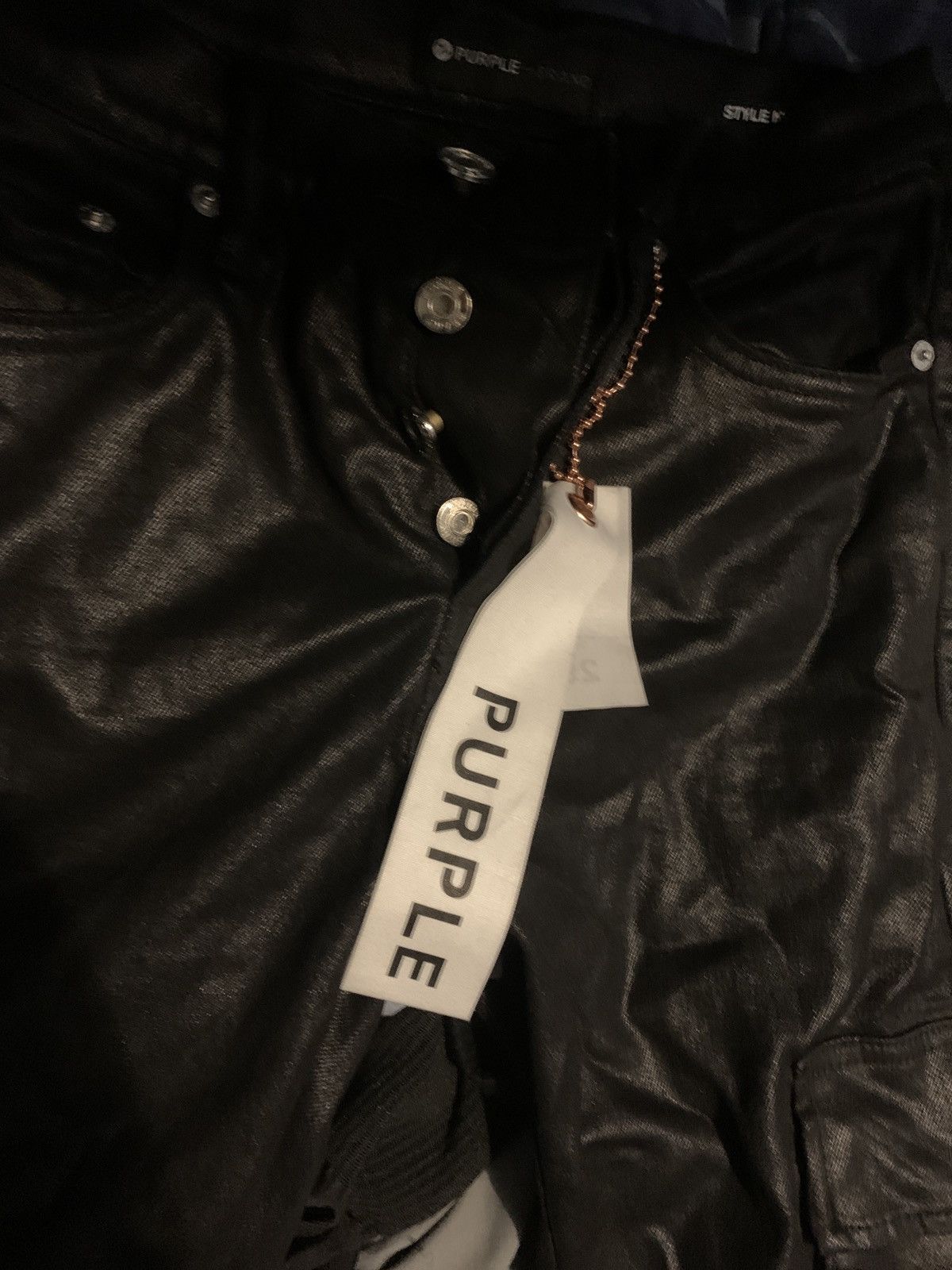 Purple Brand Waxed purple jeans Grailed