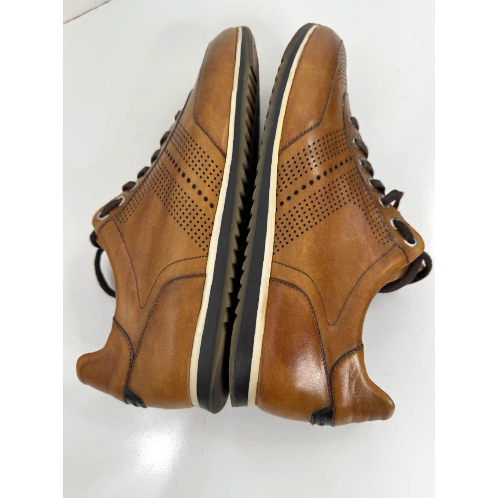 Magnanni MAGNANNI Leather 10 M Sneakers Mens Casual Lace Up Brown Leather Sneaker US Size 10 Size US 10 / EU 43 - 4 Thumbnail