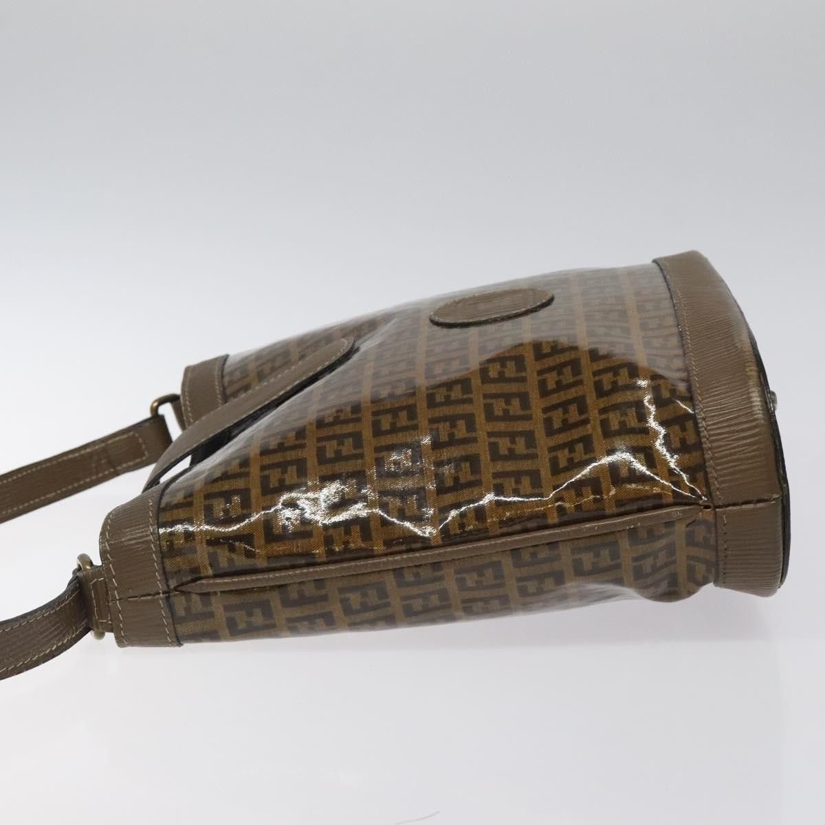 Fendi FENDI Zucchino Canvas Shoulder Bag Enamel Beige Gold Size ONE SIZE - 5 Thumbnail