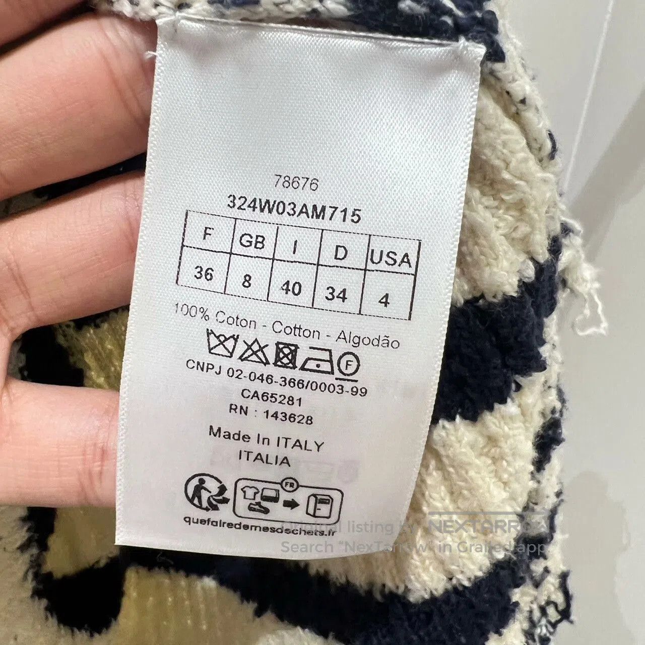 Dior Dior Striped Navy Knit Tank Top. Size US S / EU 44-46 / 1 - 4 Thumbnail