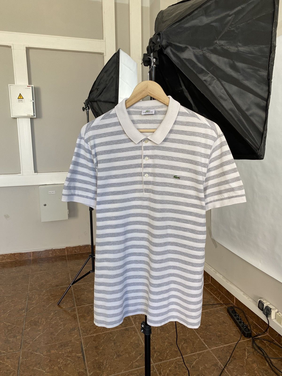 Lacoste 🇫🇷 Vintage Lacoste Polo T-Shirt made in France Retro Rare Size US L / EU 52-54 / 3 - 1 Thumbnail