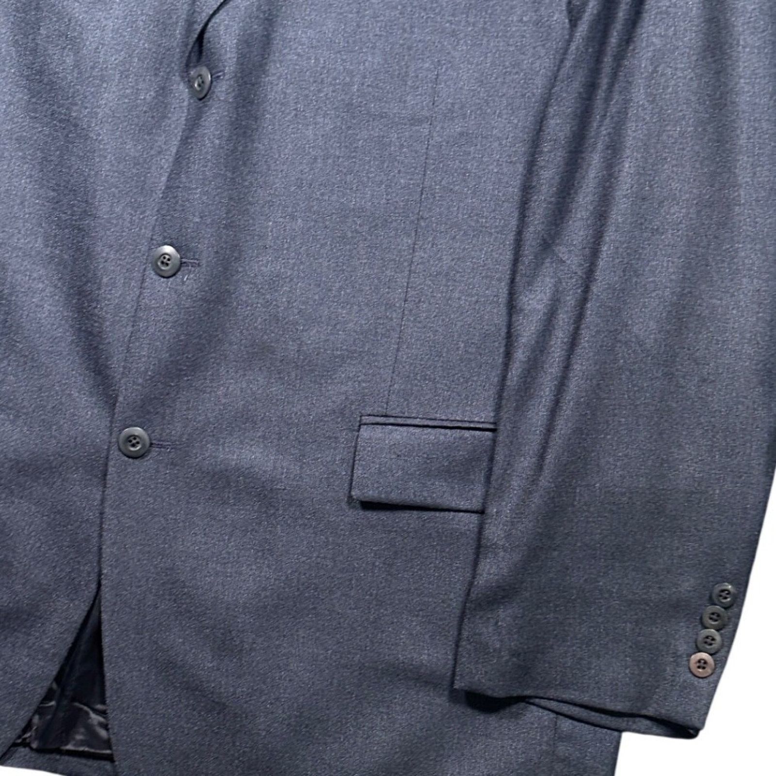 Other Carlo Mandrone Blazer Mens 50L Blue Grey Silk Wool Size 50L - 6 Thumbnail