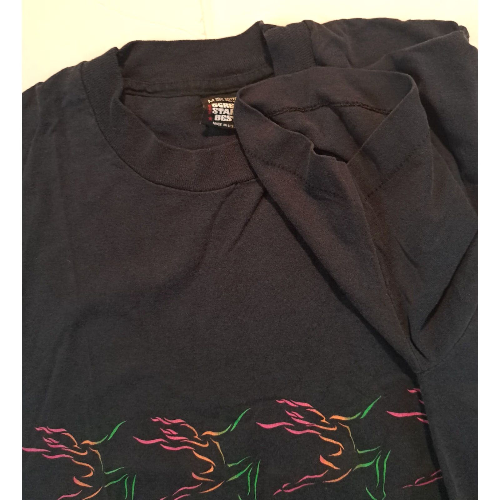Vintage Screen Stars Ice Capades T-Shirt Woman M Black Crew Neck Short Sleeve 100% Cotton Canvas Basic Vintage? (No) 1990s Theme Ice Skating Size M / US 6-8 / IT 42-44 - 5 Thumbnail