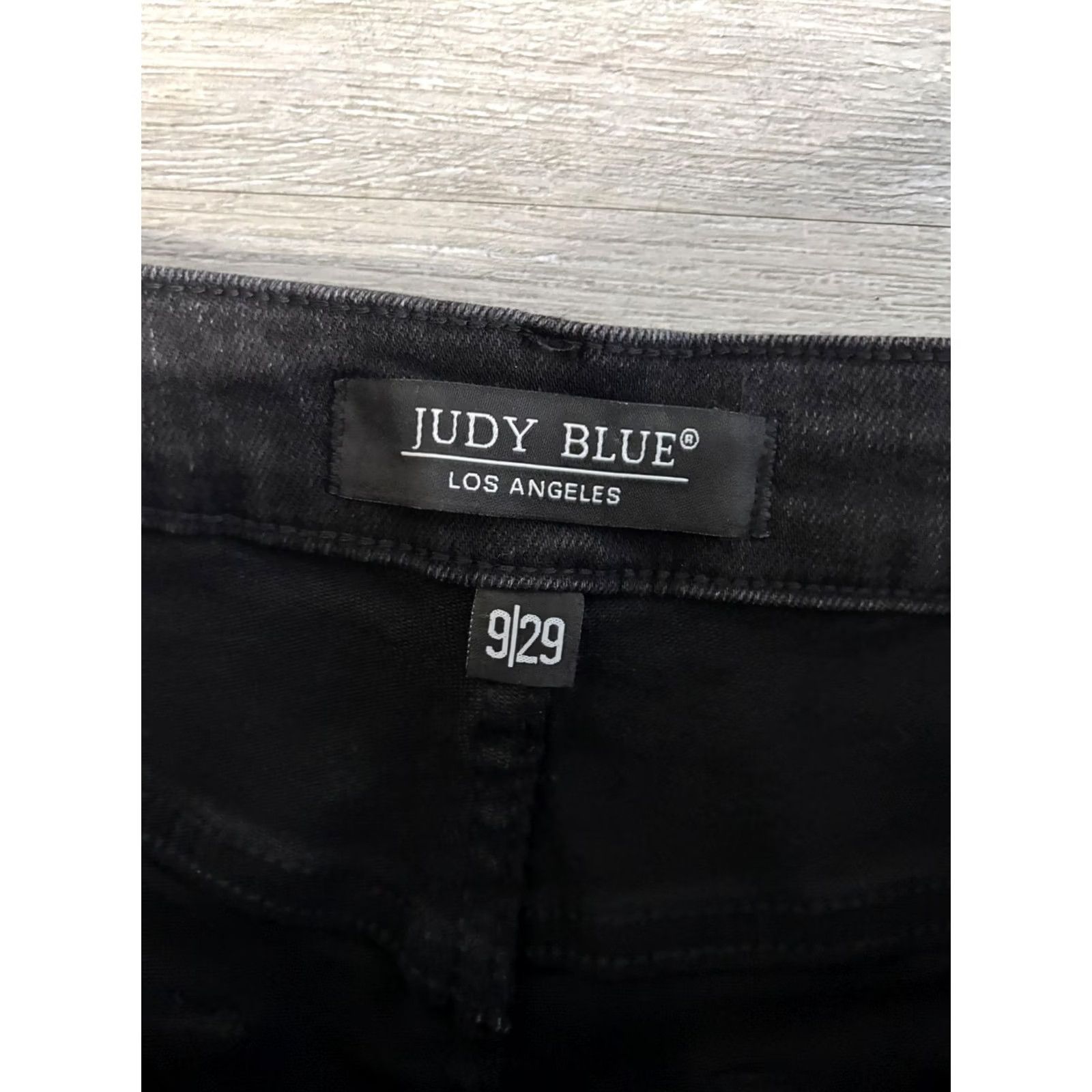 Denime VINTAGE Judy Blue Jeans Womens 9/29 Black 90s Straight Relaxed Distressed Denim Stretch Shirt Category: Jeans Size 30" / US 8 / IT 44 - 4 Thumbnail
