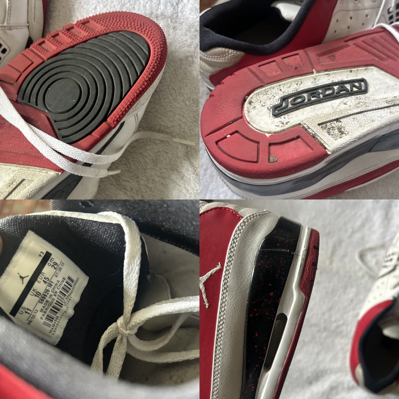 Jordan Brand Air Jordan Flight SC 1 White / Sneaker / Sz 11 / 599929 101 - Jordan SC-1 Low Black Red, Leather, Rubber Sole, Athletic Basketball Shoes, Mens, 2013 Size US 11 / EU 44 - 8 Thumbnail