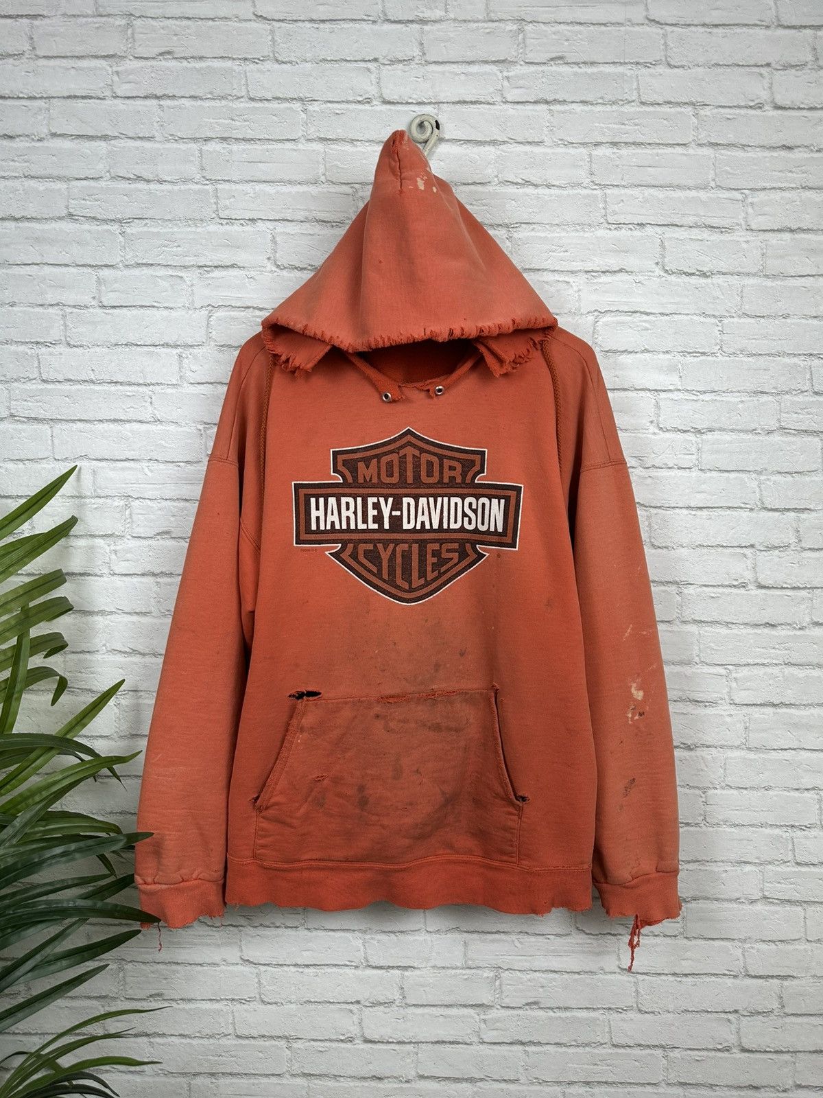 Harley Davidson (XL) ABSOLUTELY BLASTED OUT THRASHED Harley Davidson Hoodie Size US XL / EU 56 / 4 - 4 Thumbnail