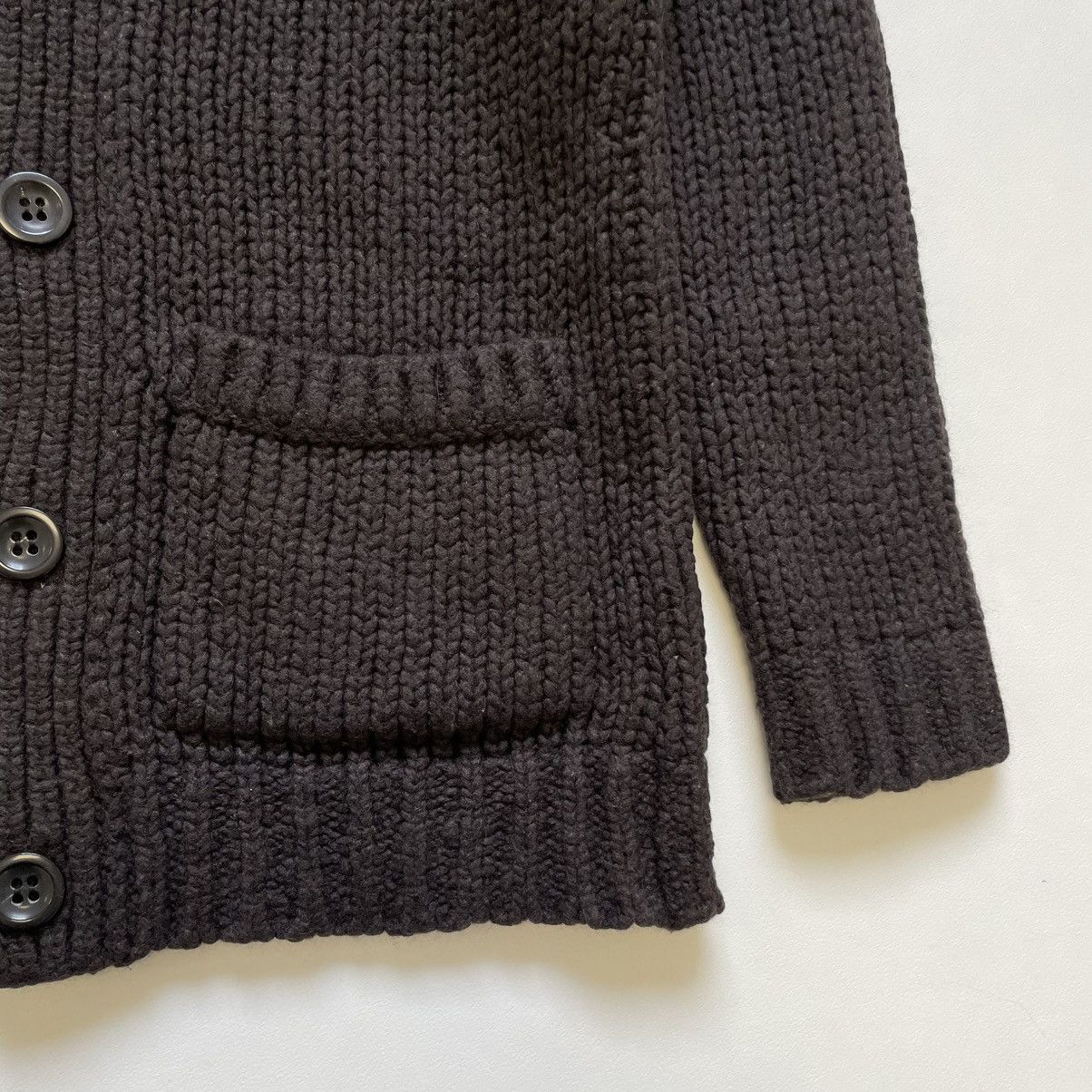 Dries Van Noten Brown Chunky Knit Merino Wool Cardigan Size US M / EU 48-50 / 2 - 7 Thumbnail