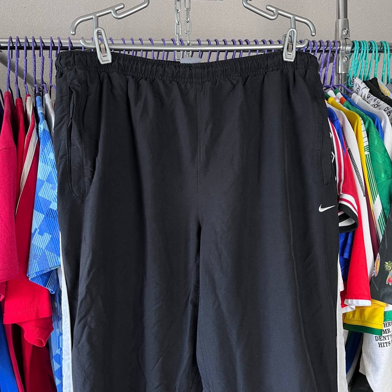 Nike Vintage Nike Black Nylon Track Pants Sportswear Size XXL Size US 38 / EU 54 - 3 Thumbnail