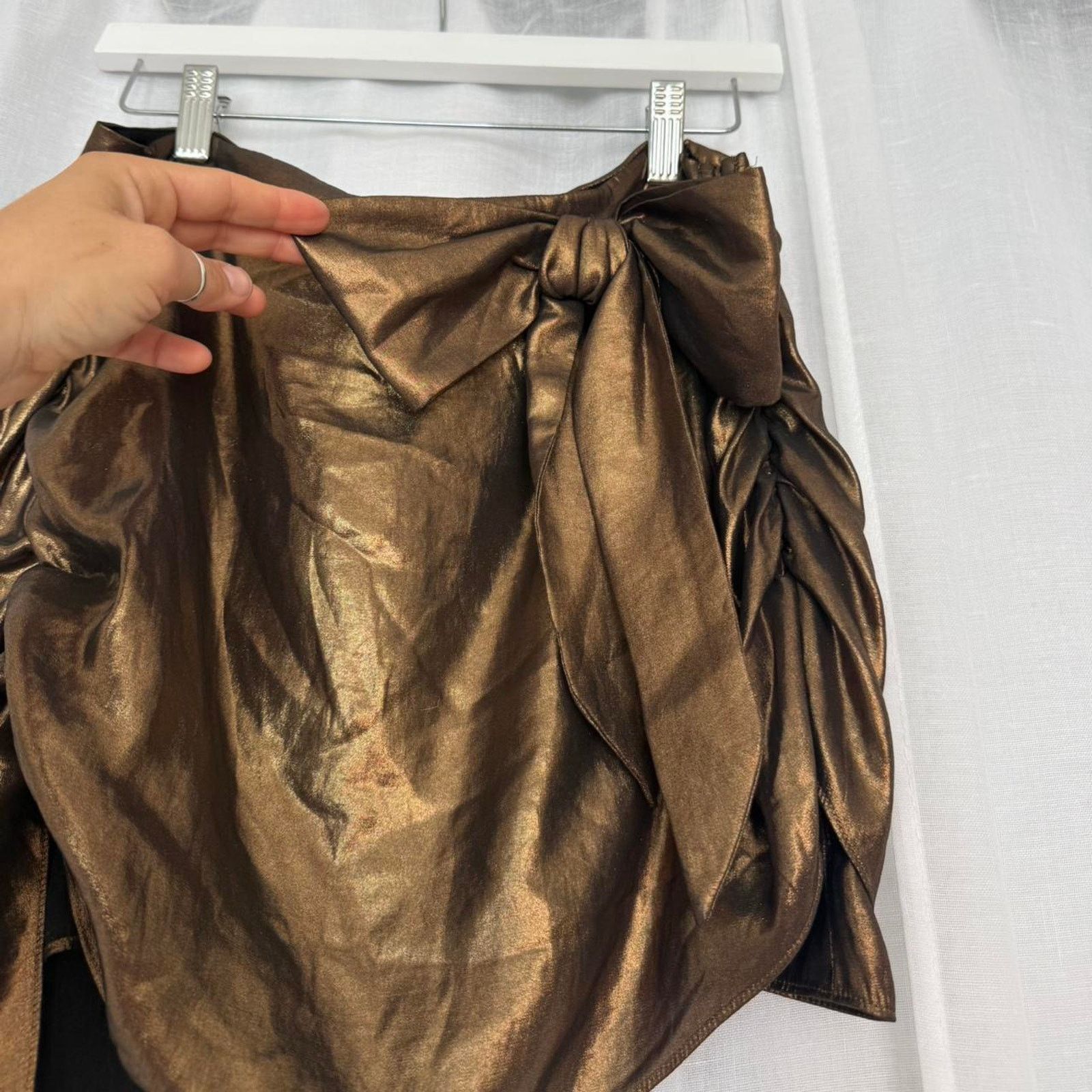 For Love & Lemons metallic brown mini skirt ✦ for love & lemons Size 30" / US 8 / IT 44 - 5 Thumbnail