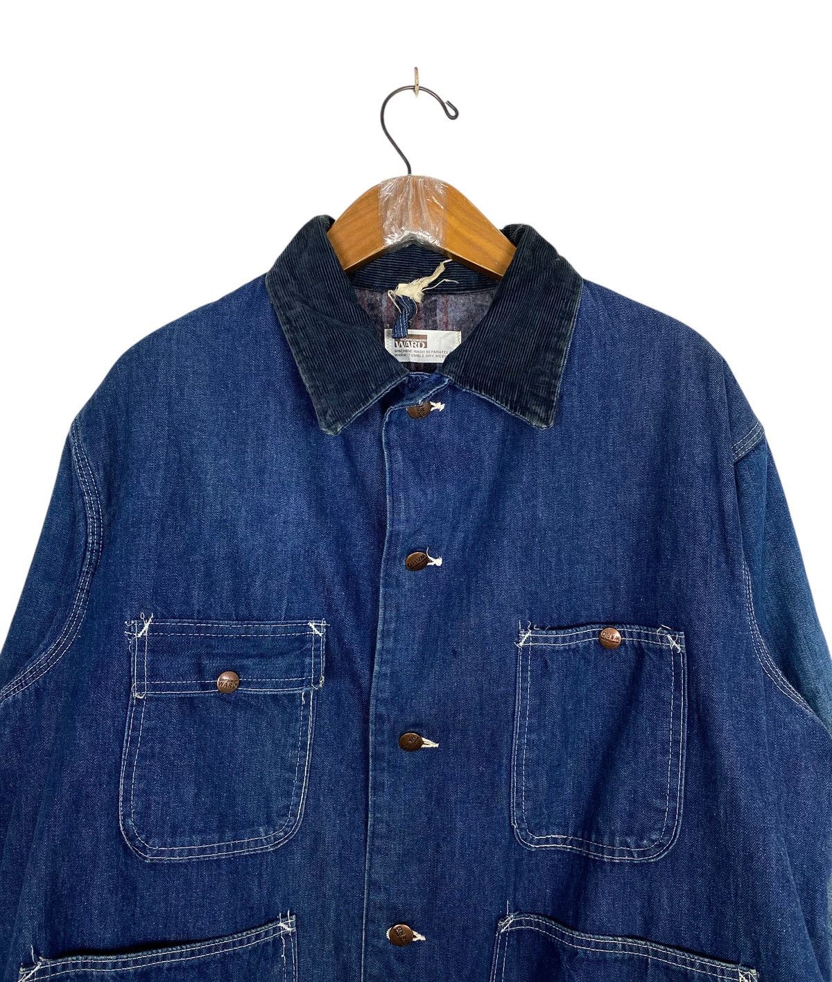 Original Montgomery Rare‼️ Vintage Montgomery Ward Chore Denim Jacket Size US M / EU 48-50 / 2 - 4 Thumbnail