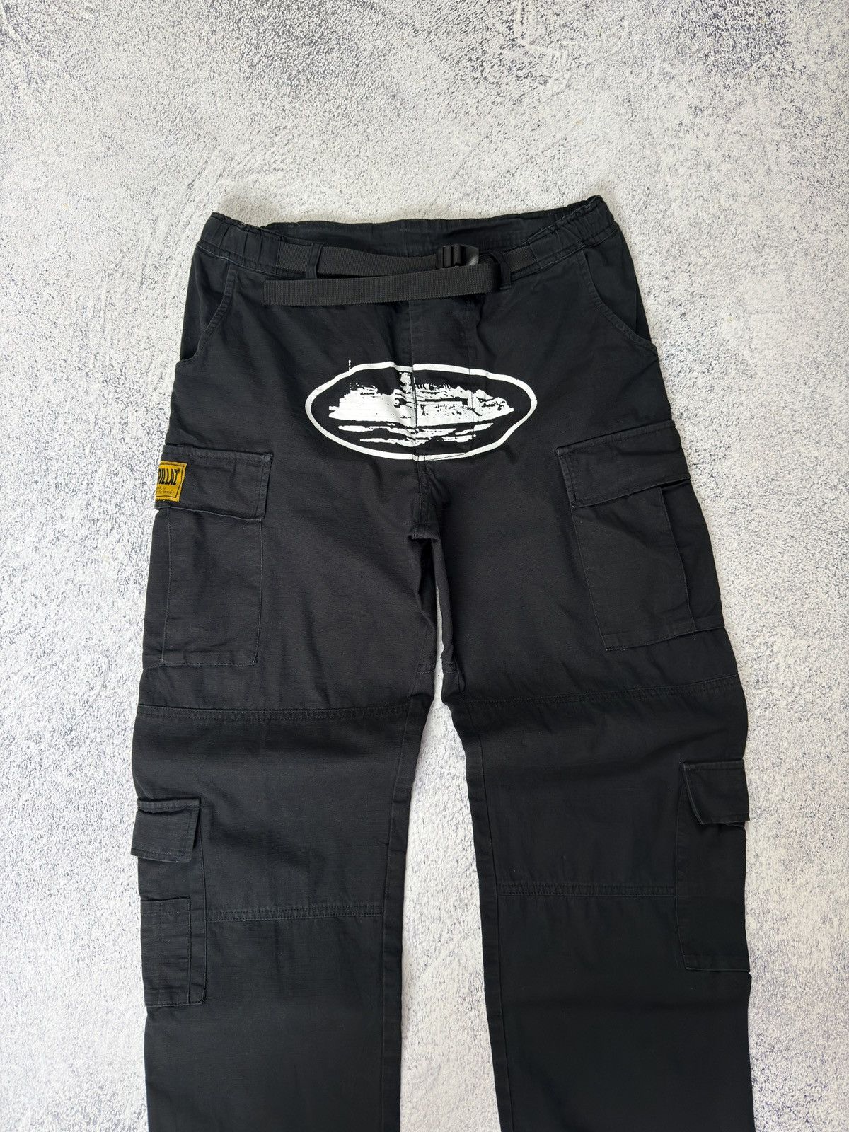 Corteiz CORTEIZ GUERILLAZ BLACK CARGO PANTS Size US 34 / EU 50 - 4 Thumbnail