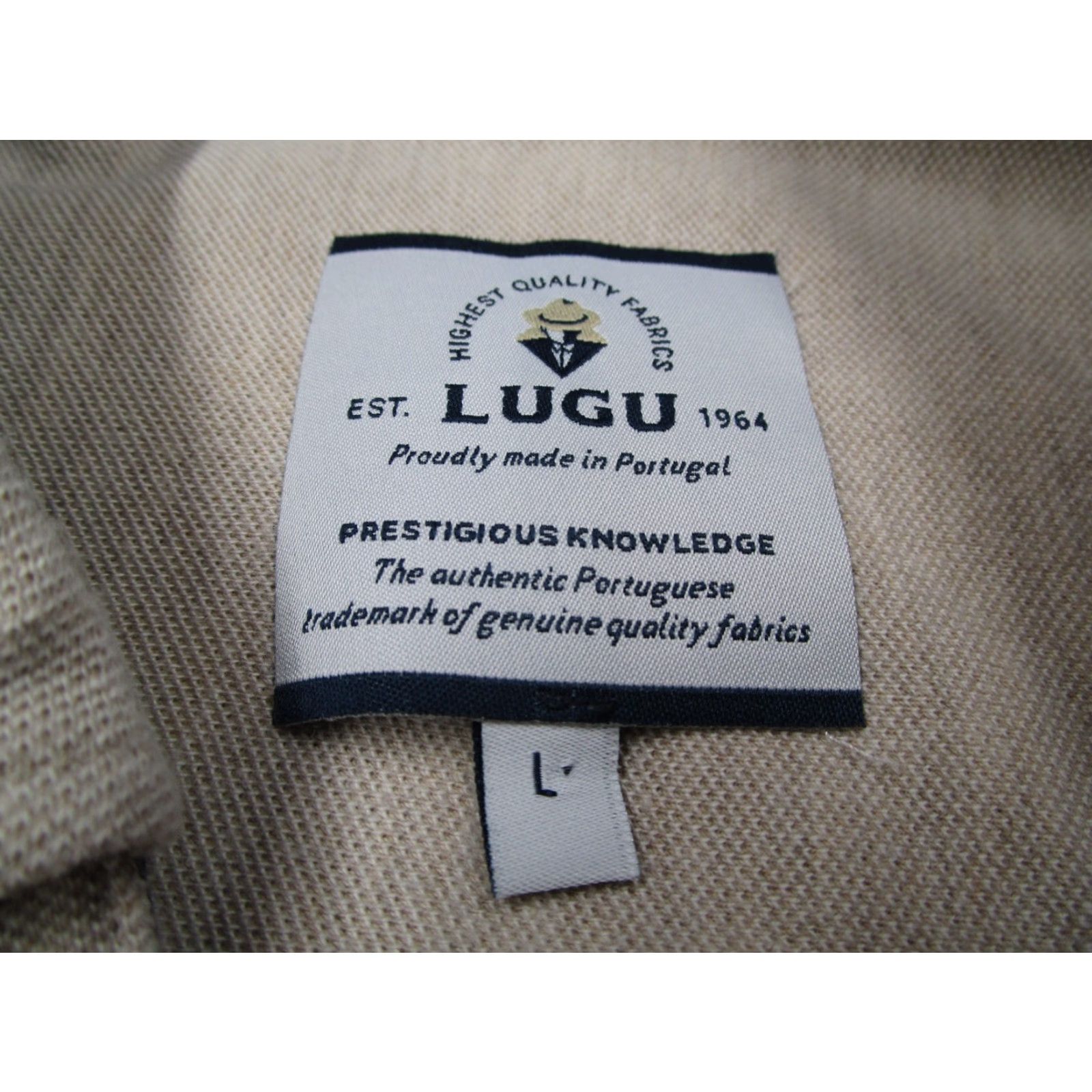 Vintage Lugu Shirt Mens Large Beige Button-Up Long Sleeve Woven Made in Portugal - Button-Down Collared Shirt Casual Classic Mens Beige L Size US L / EU 52-54 / 3 - 3 Thumbnail