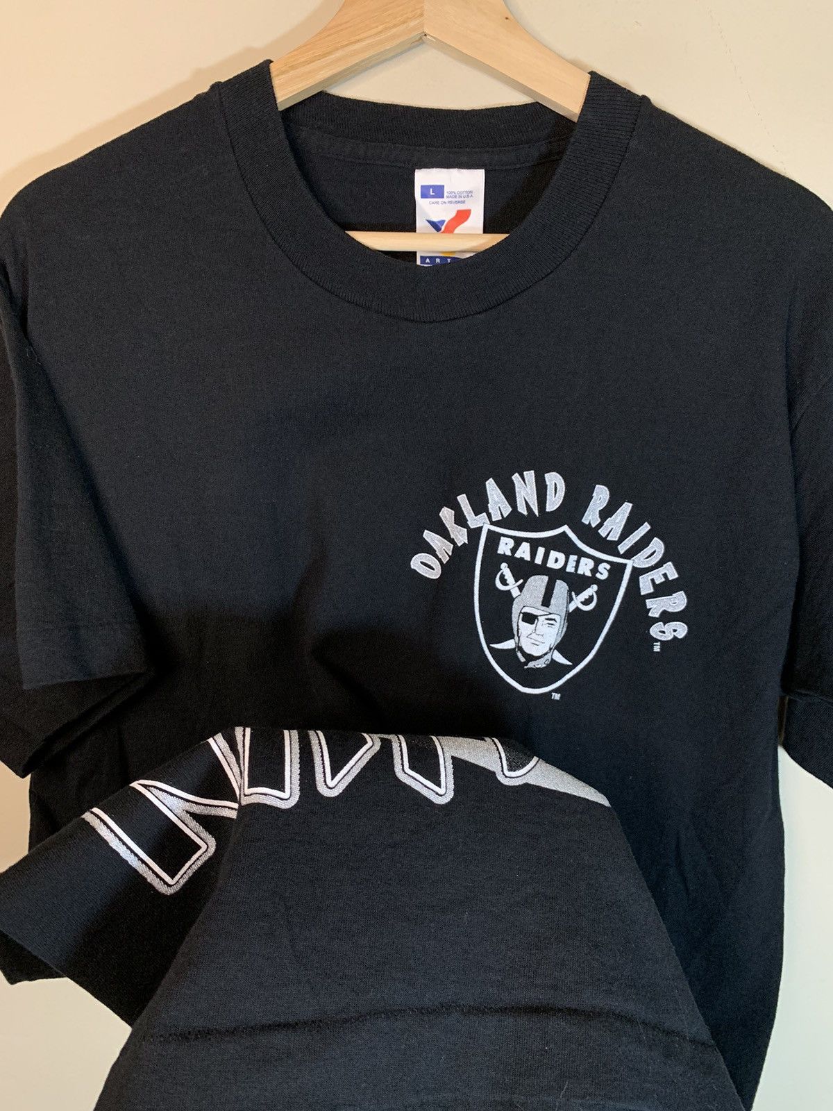 NFL × Vintage *RARE* Vintage 1996 Oakland Raiders NFL Single Stitch Shirt Size US L / EU 52-54 / 3 - 6 Thumbnail