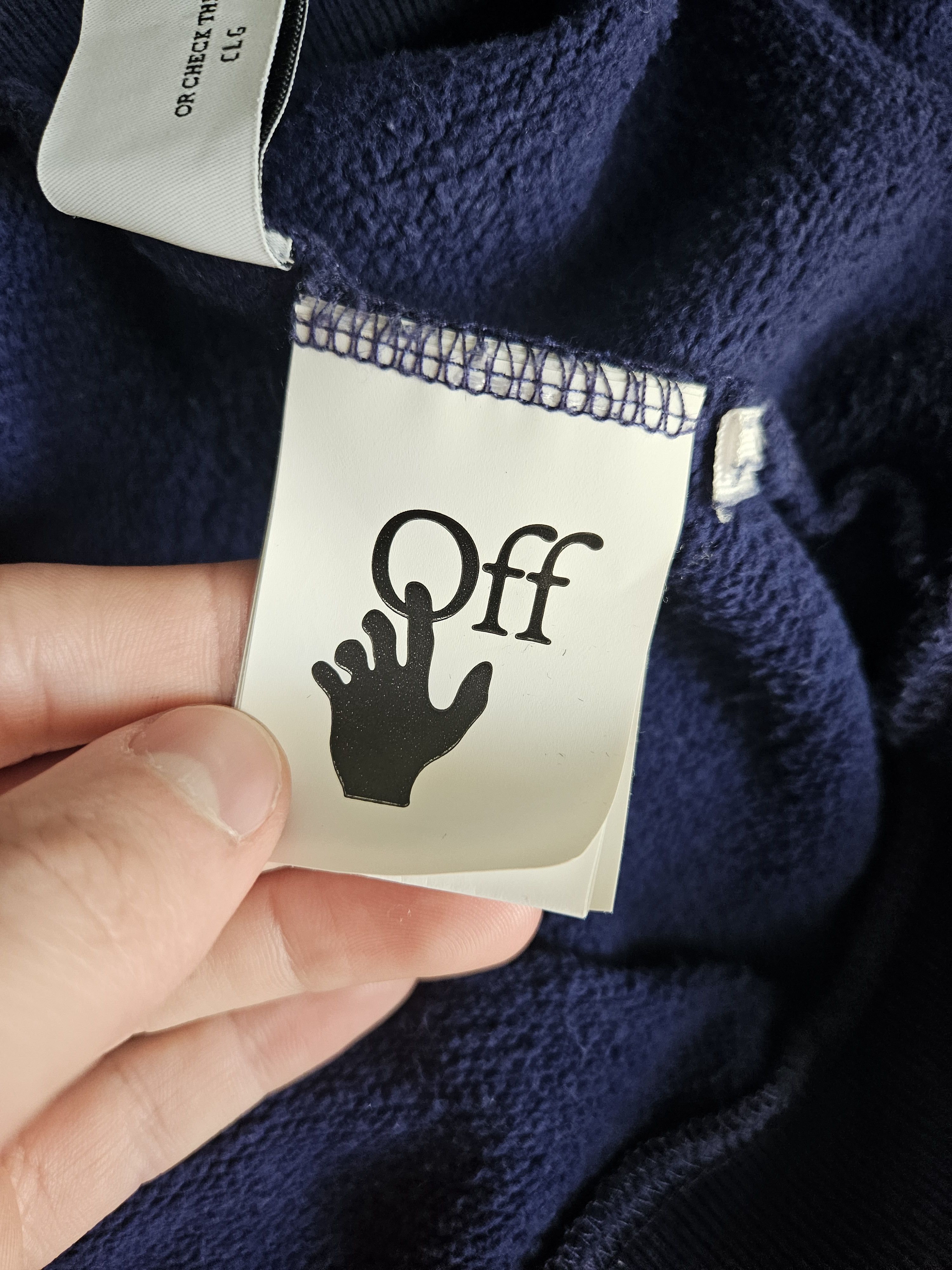 Off-White Oversized Blue Arrows Logo Hoodie Size US S / EU 44-46 / 1 - 9 Thumbnail