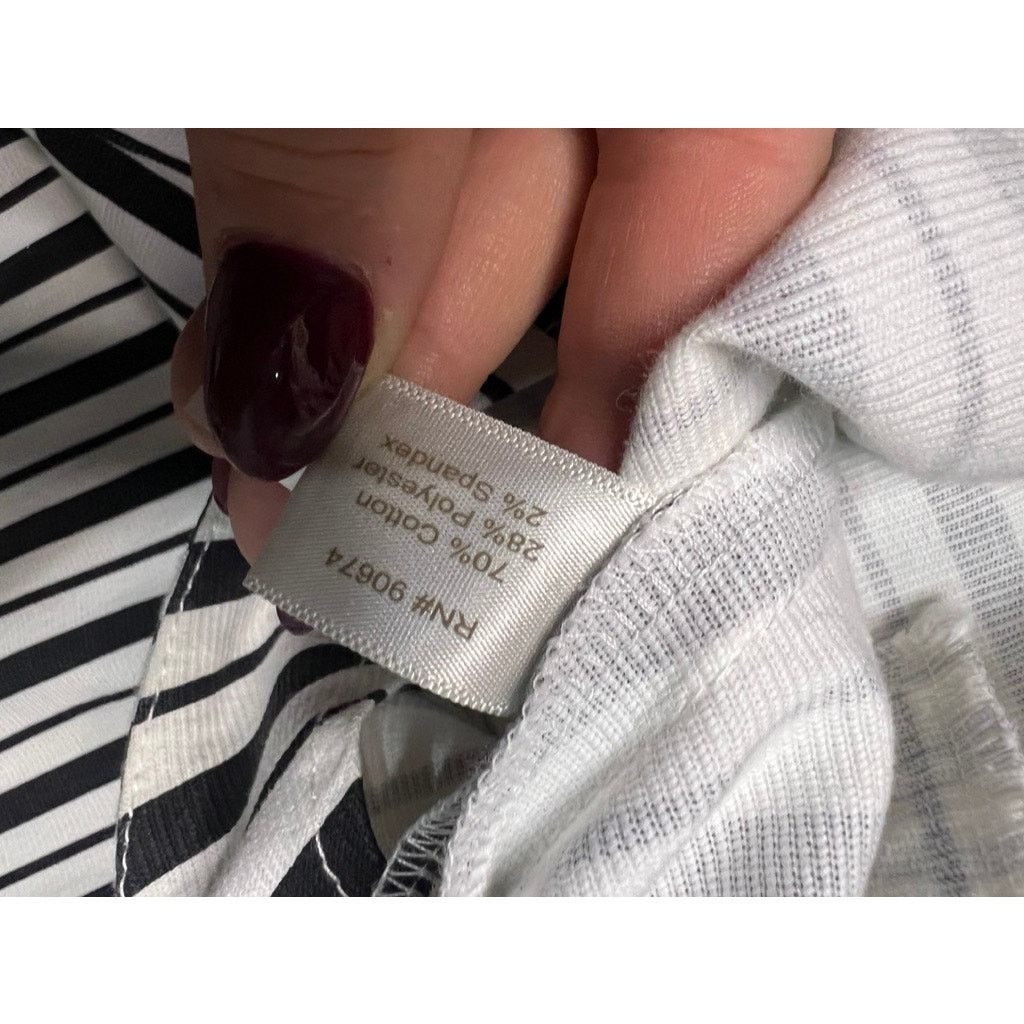 Boston Proper Boston Proper Women's Striped Palazzo Pants Size 10 Size 32" / US 10 / IT 46 - 4 Thumbnail