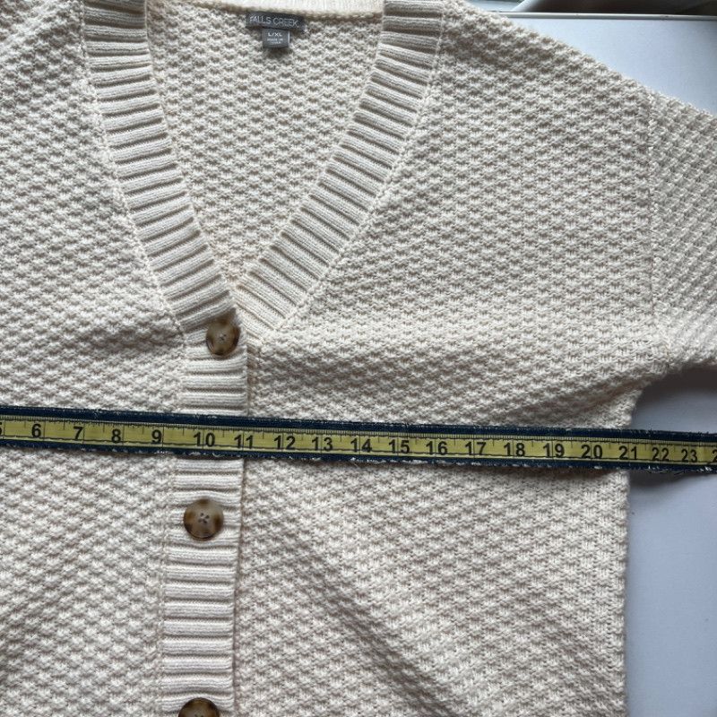 Other Falls Creek Cream Knit Cardigan Sweater L/XL Size XL / US 12-14 / IT 48-50 - 7 Thumbnail