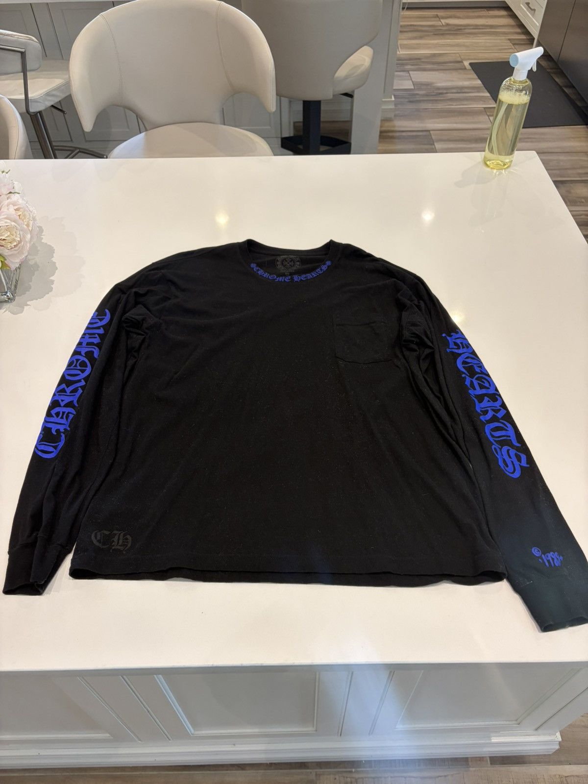 Chrome Hearts Chrome Hearts Blue Neck Logo L/S Size US XXL / EU 58 / 5 - 1 Thumbnail