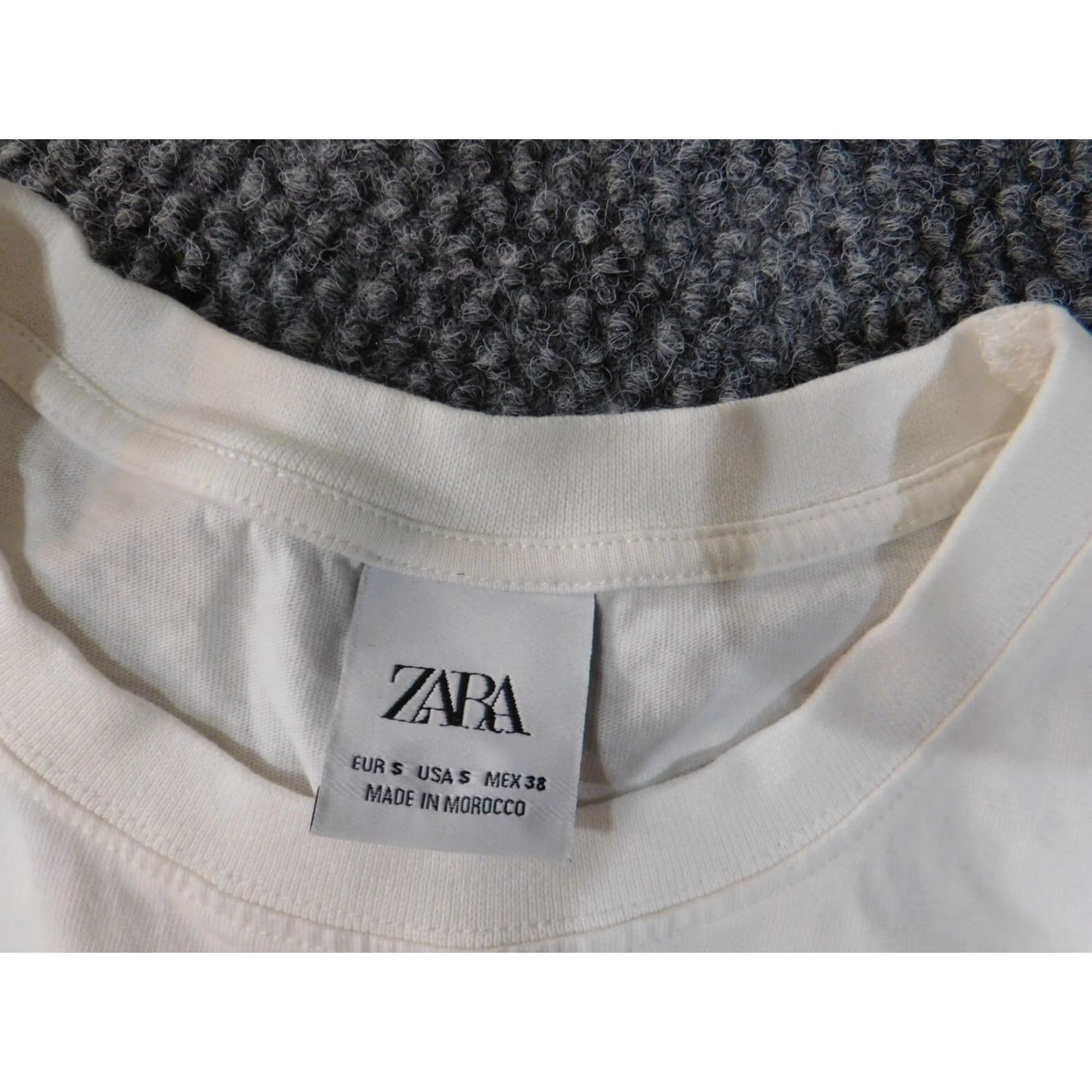 Zara Zara Shirt Mens Small White Paris Retro Classic Crew Neck Cotton Knit T-Shirt Short Sleeve City Stretch Size US S / EU 44-46 / 1 - 6 Thumbnail