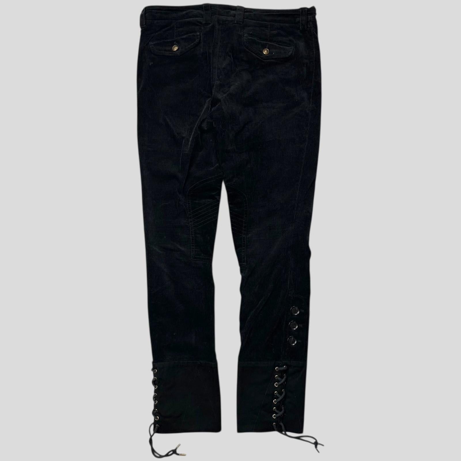 Gucci Gucci by Tom Ford 2004 Corduroy Laced Riding Trousers - UK10 Size 28" / US 6 / IT 42 - 3 Thumbnail