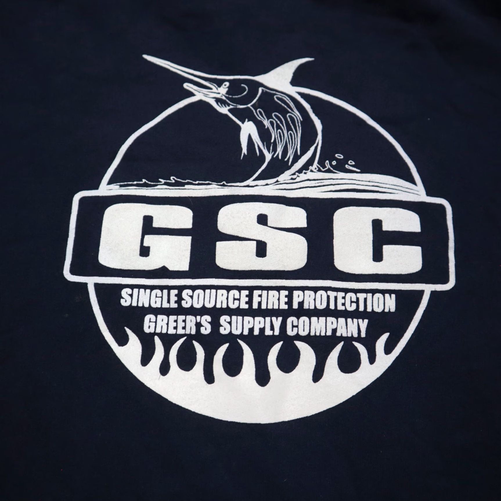 Vintage GSC GSC Greer's Supply Fire Protection Roanoke Virginia VA Sweater Adult Men's 3XL Blue Cotton Blend Knit Pullover Button Collared Long Sleeve Size US XXL / EU 58 / 5 - 2 Thumbnail