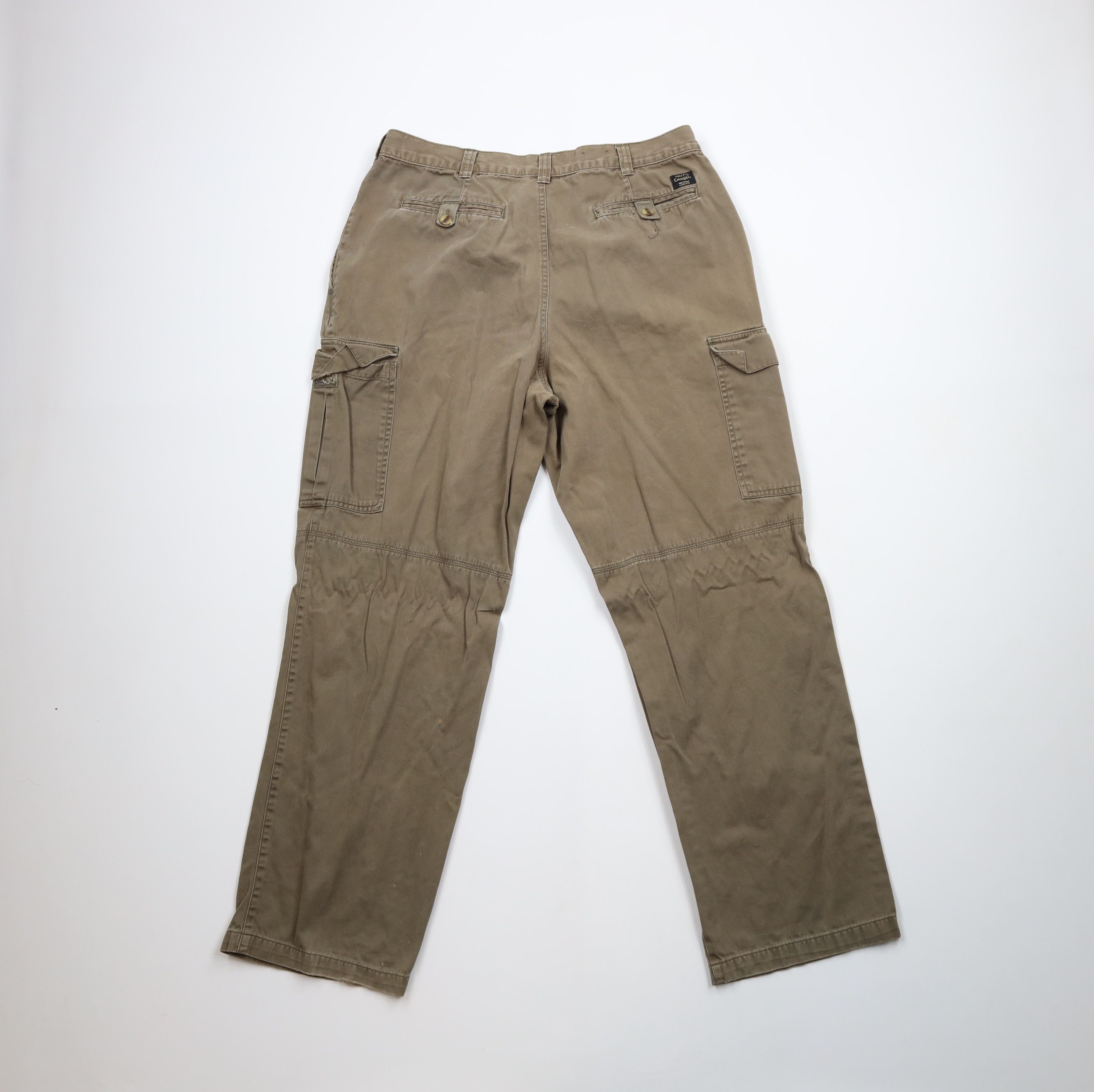 Vintage Vintage 90s Streetwear Wide Leg Cargo Pants Green Cotton Size US 34 / EU 50 - 11 Thumbnail