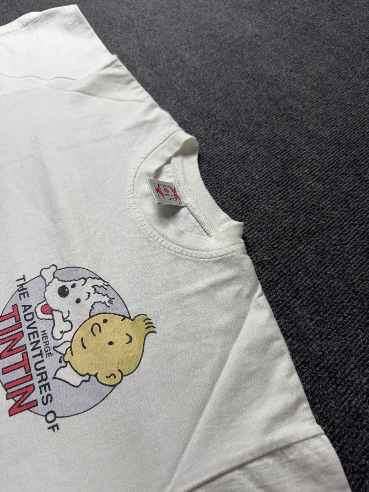 Vintage 00s Vintage Tintin Flight 714 Graphic Tee Y2K Cartoon Rare M Size US M / EU 48-50 / 2 - 20 Thumbnail