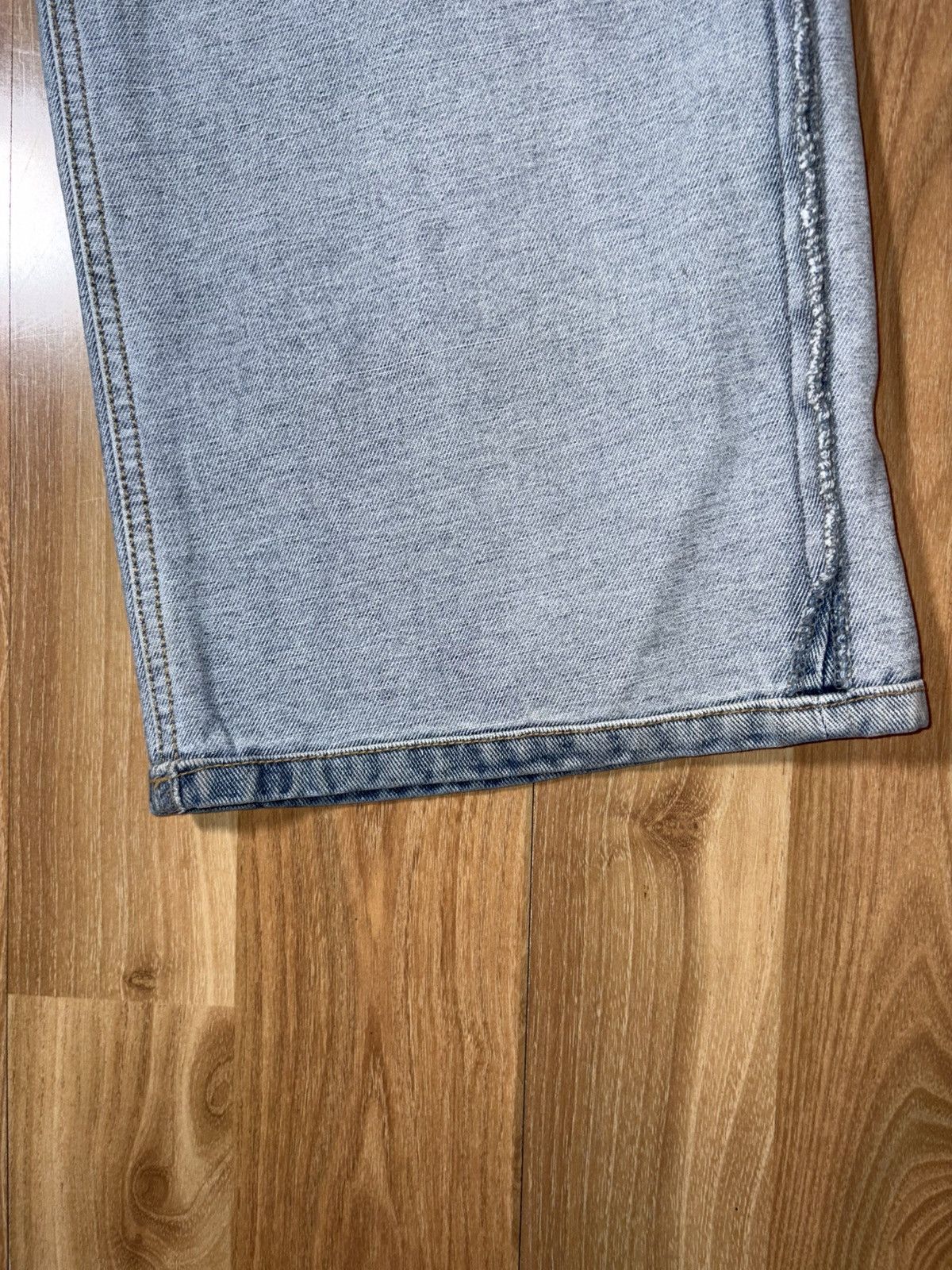 Unused Unused.Lab Wide Leg Reconstructed Denim Light Wash Jeans Size US 31 - 5 Thumbnail
