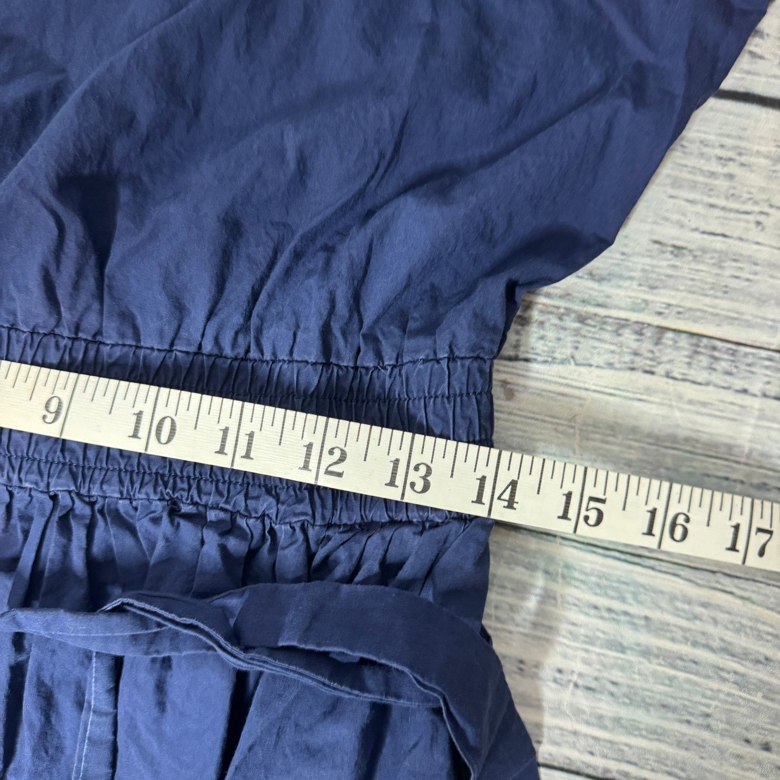 Woolrich Woolen Mills Woolrich Blue Midi Dress Short Sleeve Belted 100% Cotton SM Size S / US 4 / IT 40 - 7 Thumbnail