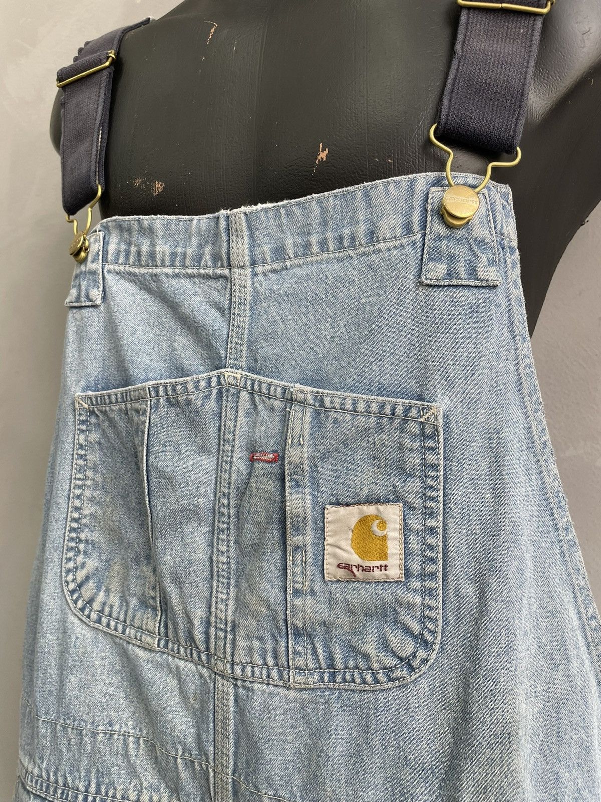 Carhartt Distressed overall Carhartt fashion pants carpenter y2k Size US 36 / EU 52 - 5 Thumbnail