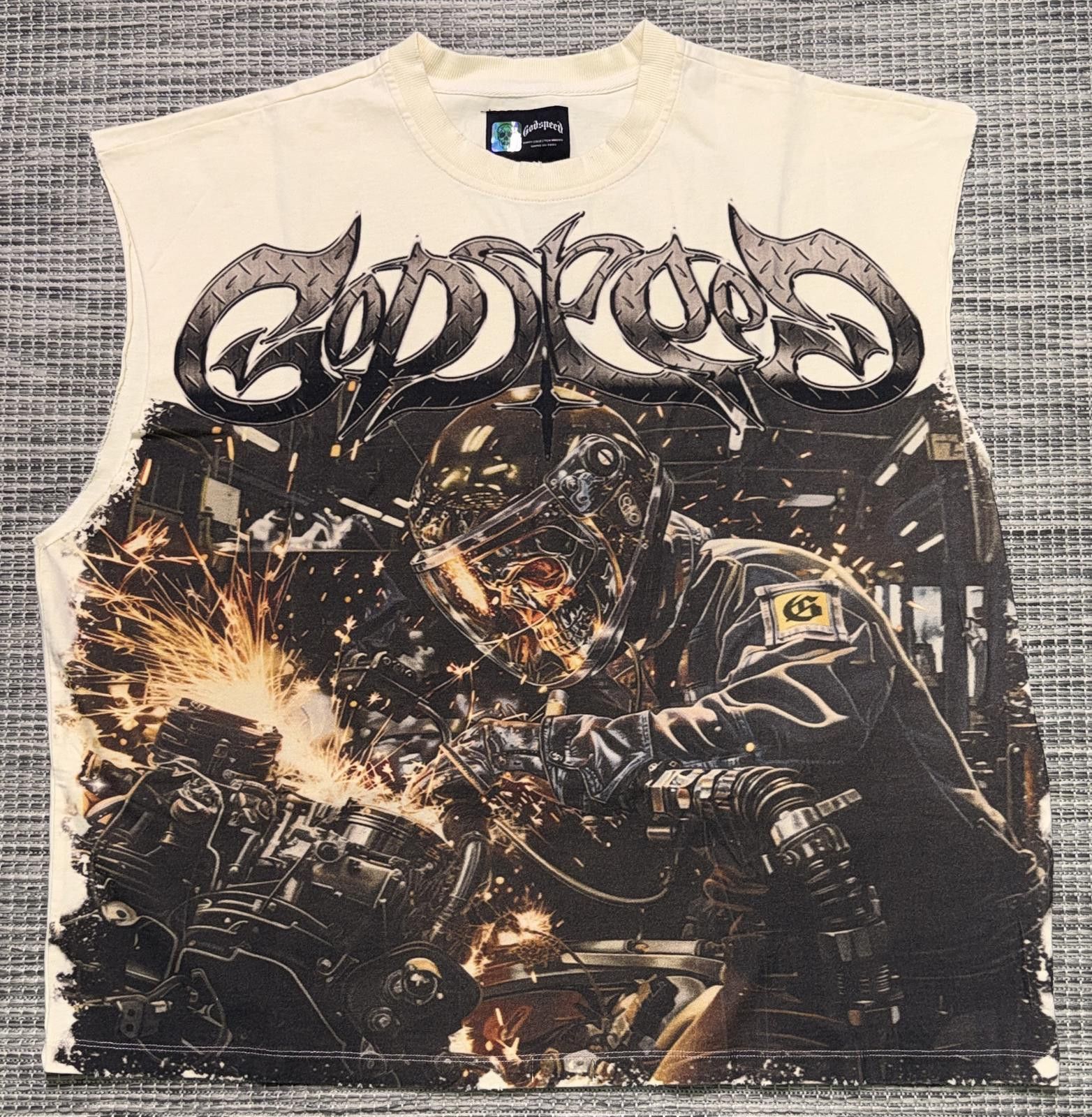 Godspeed Godspeed Bone Steel Sharpens Steel Sleeveless Tee Size US XXL / EU 58 / 5 - 1 Thumbnail