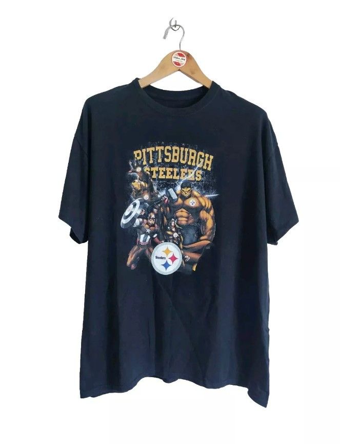 Vintage Vintage Pittsburgh Steelers x Marvel t-shirt Size US XL / EU 56 / 4 - 1 Thumbnail