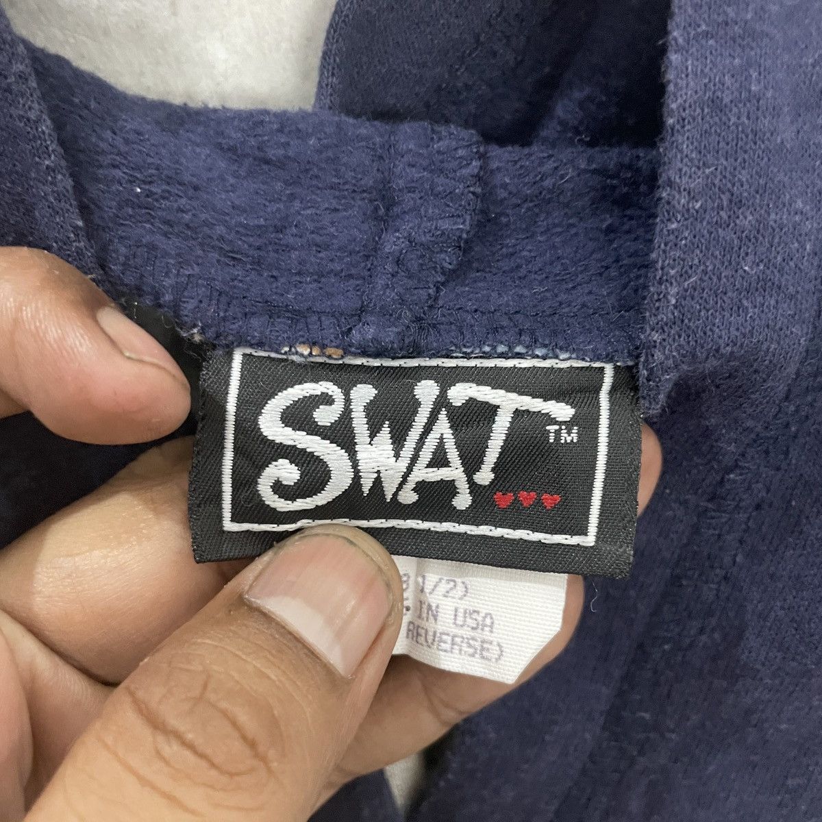 Japanese Brand × Vintage Vintage 90s Swat Hoodies Sweatshirt Size XL / US 12-14 / IT 48-50 - 5 Thumbnail