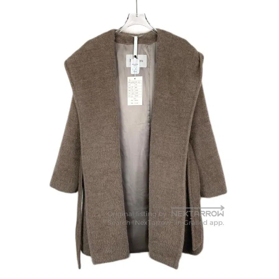 Max Mara Max Mara Caramel Alpaca and Wool Blended Hooded Belted Ove Size S / US 4 / IT 40 - 1 Thumbnail