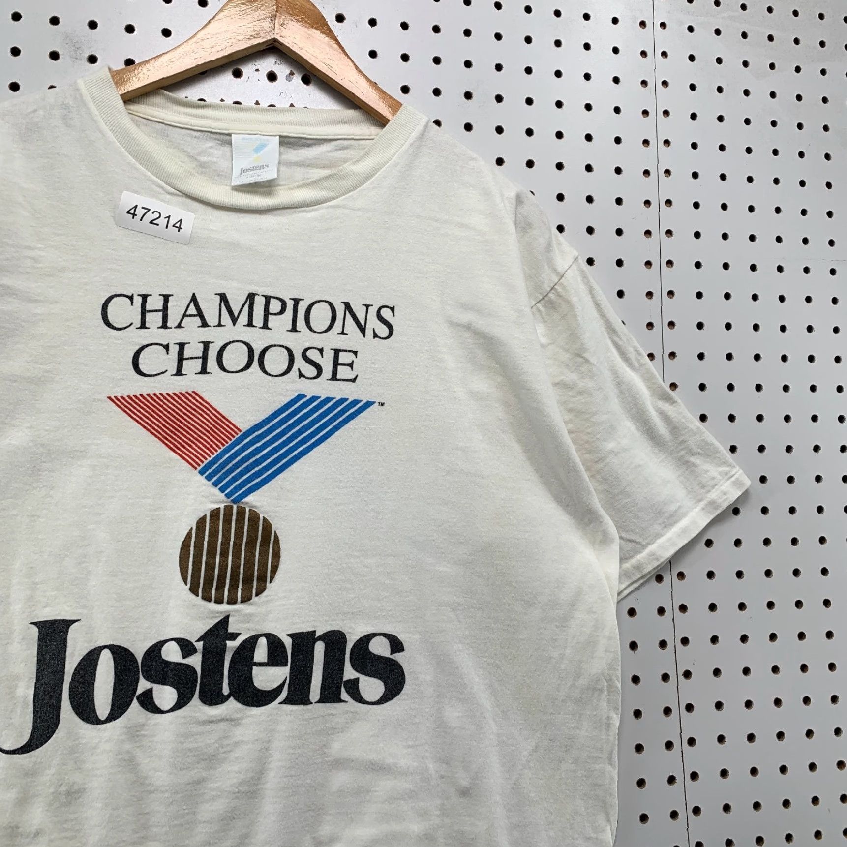 Champion VINTAGE Jostens T-Shirt Mens XL White Champions Choose Graphic Short Sleeve USA Size US XL / EU 56 / 4 - 5 Thumbnail
