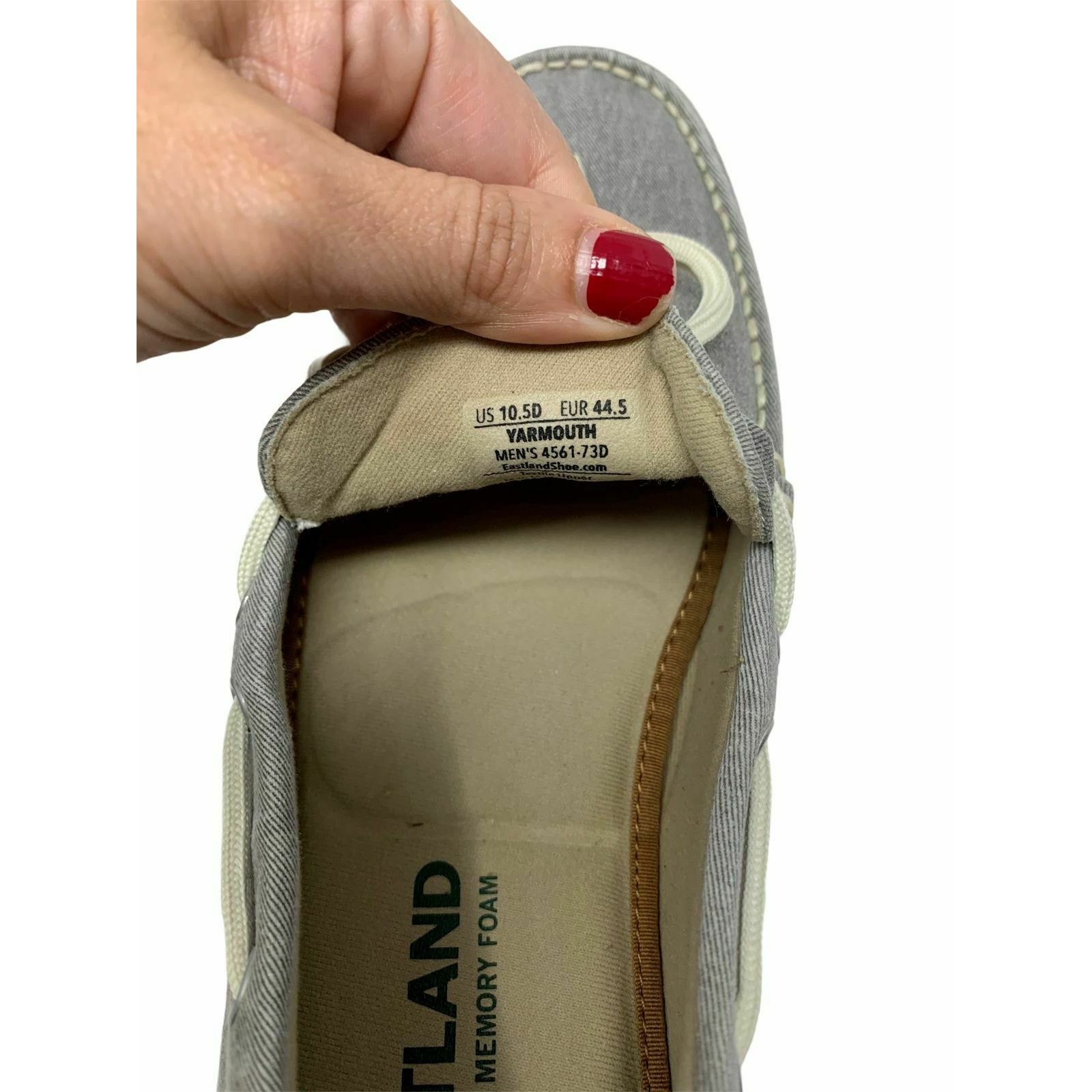 Eastland Eastland Yarmouth Gray Canvas Men's Boat Shoes 10.5 D Size US 10.5 / EU 43-44 - 2 Thumbnail