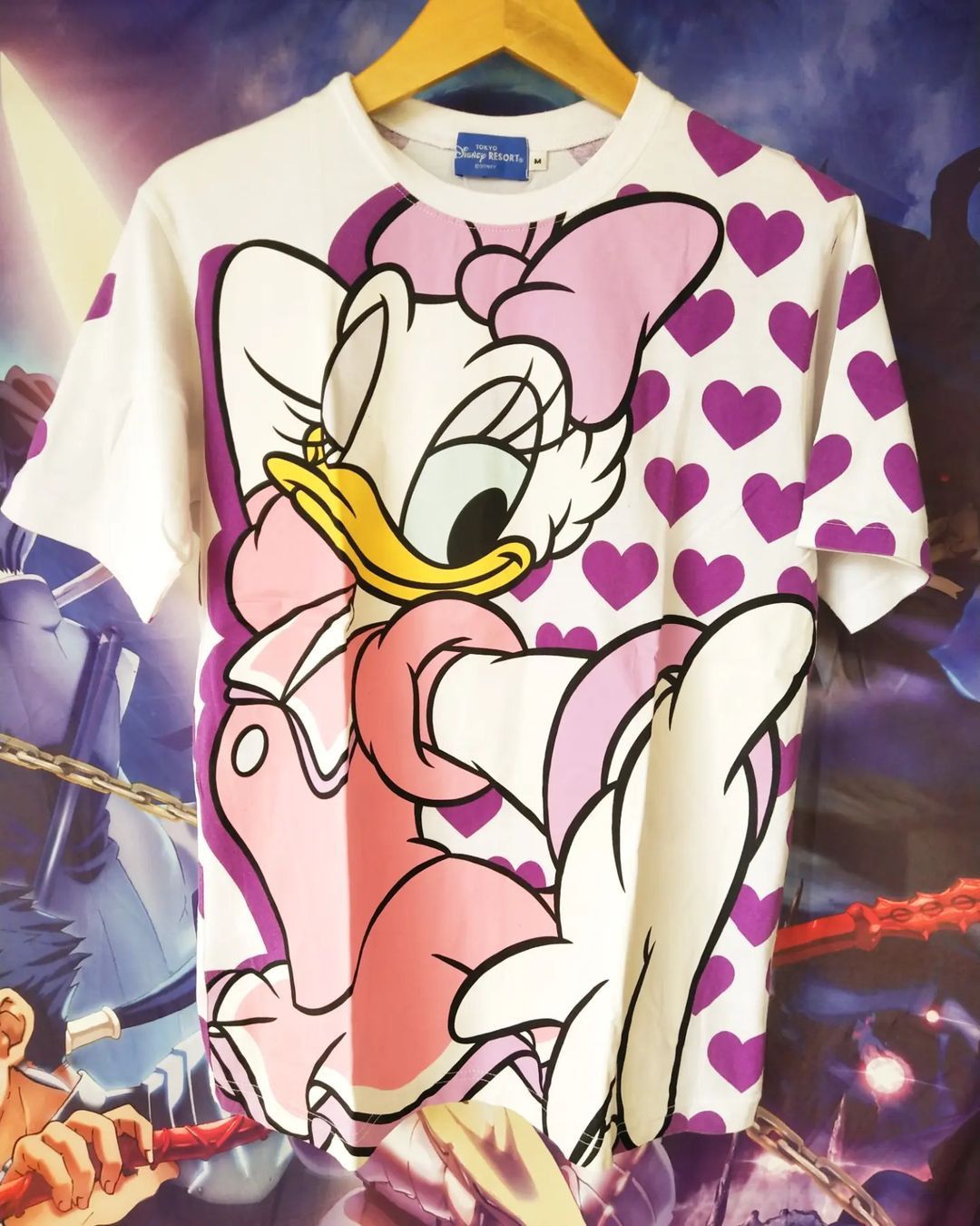 Cartoon Network × Disney Disney's Daisy Duck Big Print Heart Official Cartoon Tees Size US M / EU 48-50 / 2 - 1 Thumbnail