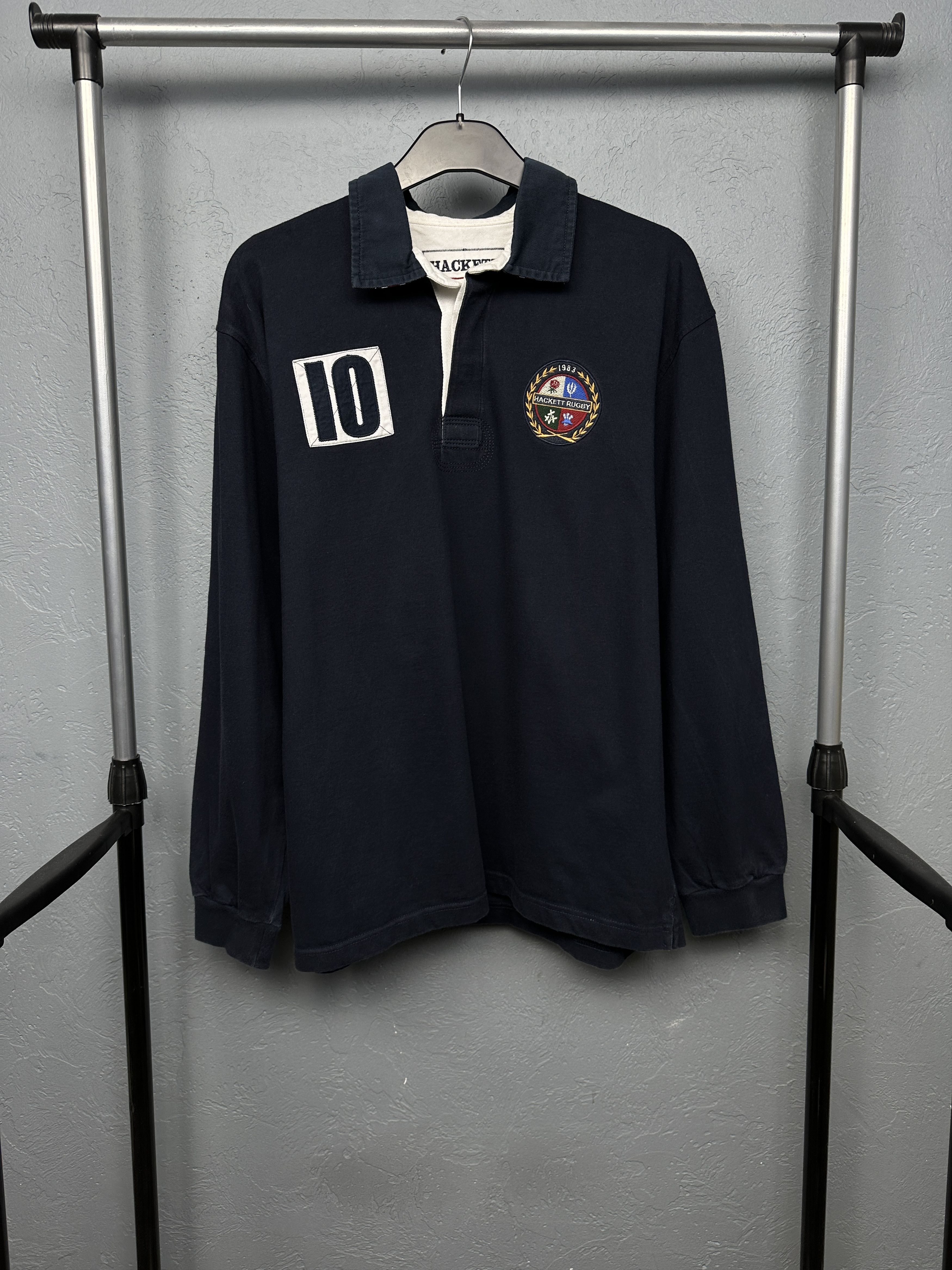Hackett Hackett Vintage Mens Rugby Long Sleeve Polo Shirt Size US XL / EU 56 / 4 - 3 Thumbnail