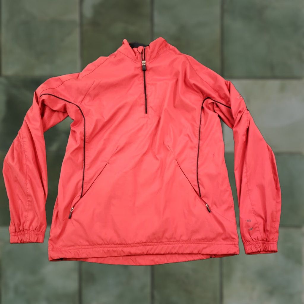 Adidas Adidas Windbreaker Jacket Mens Small Red Quarter Zip Climaproof Lightweight Size US S / EU 44-46 / 1 - 1 Thumbnail