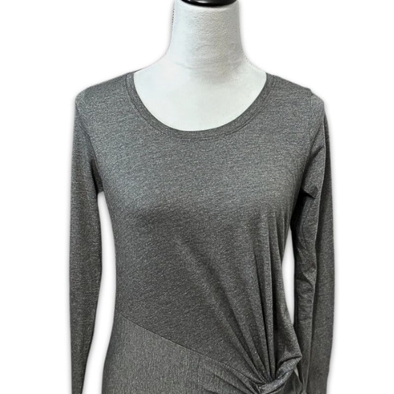 Other Fabletics Pullover Top Twisted Side Long Sleeve Gray XS Size XS / US 0-2 / IT 36-38 - 2 Thumbnail